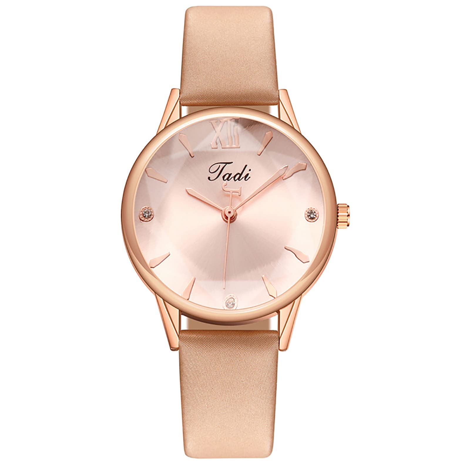 Elegant Women's Leather Band Quartz Wristwatch - Stylish Ladies Watch with Jewelry Set - Perfect for Office, Party & Everyday Wear