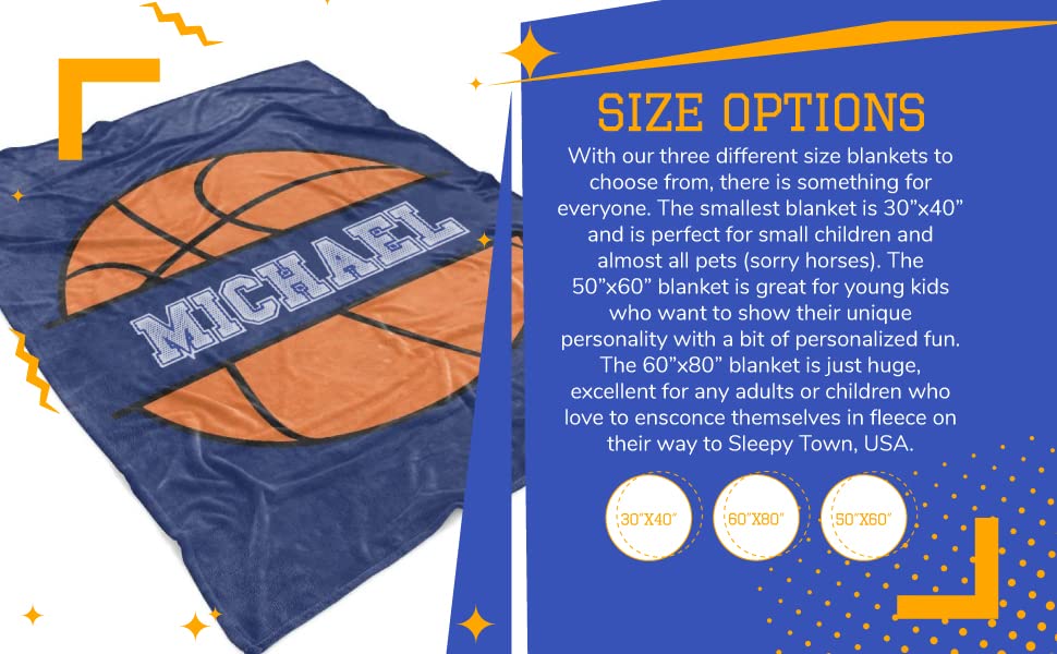 Custom Basketball Fleece & Sherpa Throw Blanket for Kids - Personalized NBA Team Logo Blanket for Boys Girls, Toddler & Youth - Soft Warm Cozy Indoor Outdoor Blanket for Basketball Fans, Gifts, Bedroom, Sofa & Game Day Snuggling