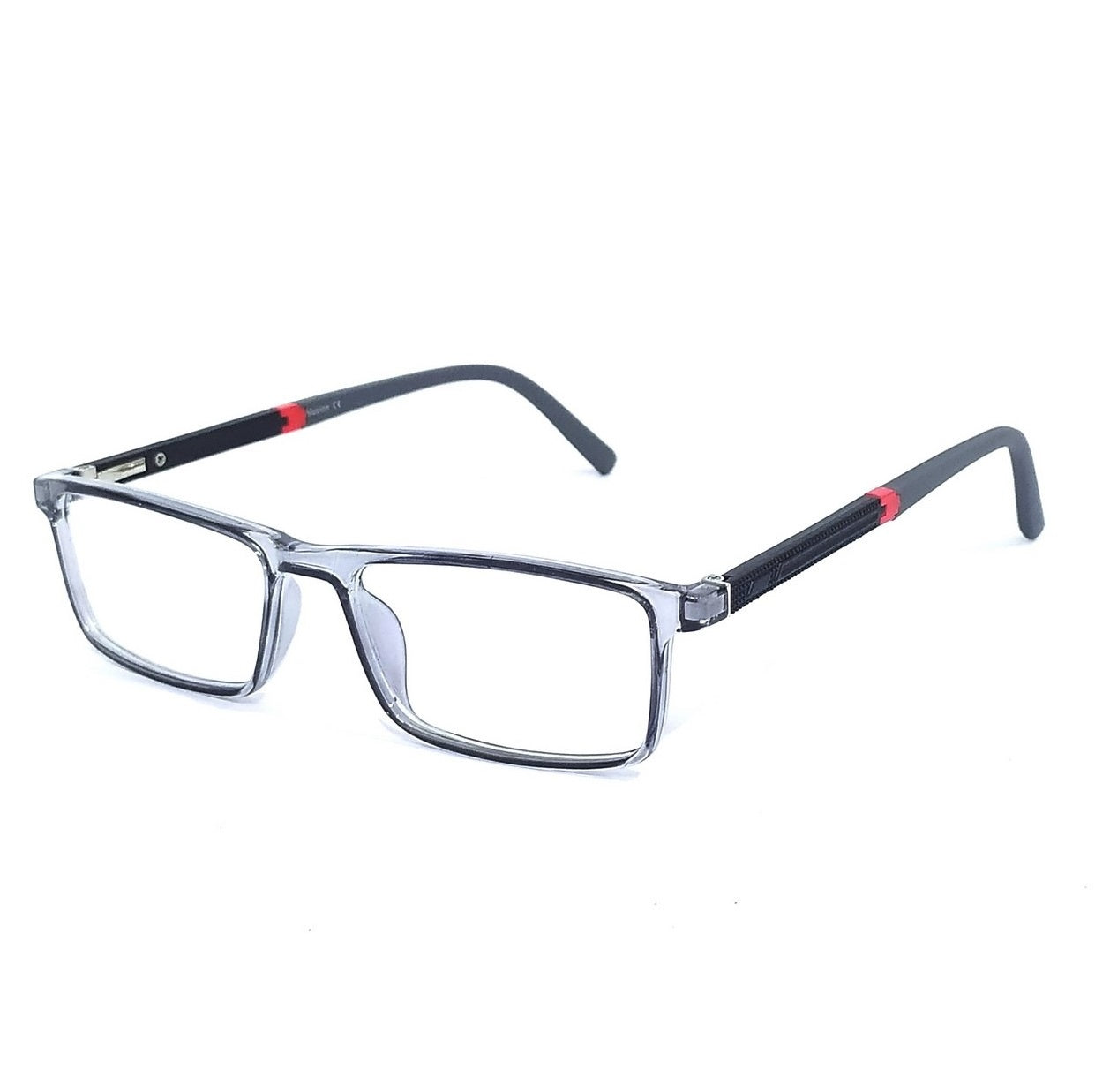 Blue Light Blocking Glasses - Rectangle Anti Glare Computer Glasses with Chashma Frame (66005) for Eye Strain Relief - Perfect for Office Work, Gaming & Screen Time