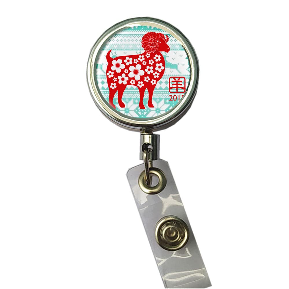 BlackKey Sheep Retractable ID Card Badge Holder Reel with Adjustable Lanyard & Belt Clip - 2167 | Perfect for Office, Security, Events & Conventions