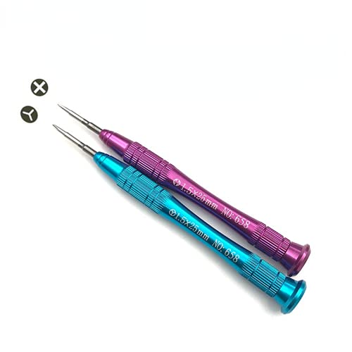 3DS 3DS XL 3DSLL NDSI PSP PS5 PS4 PSV Controller Repair Kit - Metal Cross & Three-Wing Screwdriver Tool Replacement (Random Color) - Perfect for DIY Console Repairs & Controller Maintenance