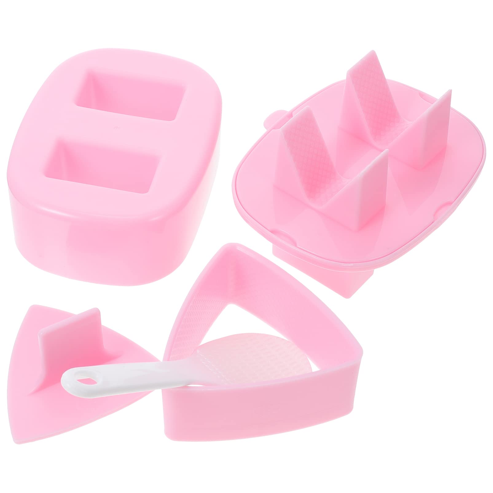 Angoily 2-Piece Rice Ball Mold Set - Onigiri Maker, Sushi Press & Triangle Musubi Mold with Spoon - Bento Box Accessories for Kids Lunch & Party Snacks - Perfect for School, Picnics & Japanese-Themed Meals