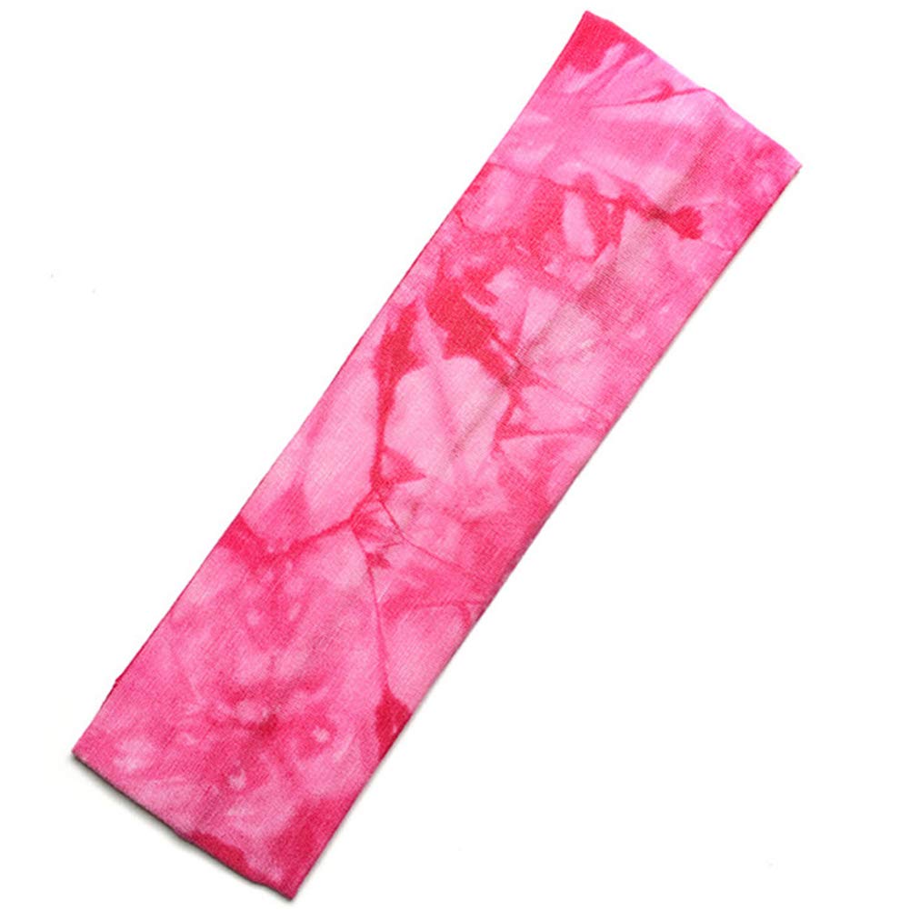 AkoMatial Women's Tie Dye Non-Slip Yoga Headband - Elastic Sweatband for Running, Workouts & Fitness - Breathable Hairband for Women (Purple) - Perfect for Yoga, Gym, Jogging & Active Lifestyles