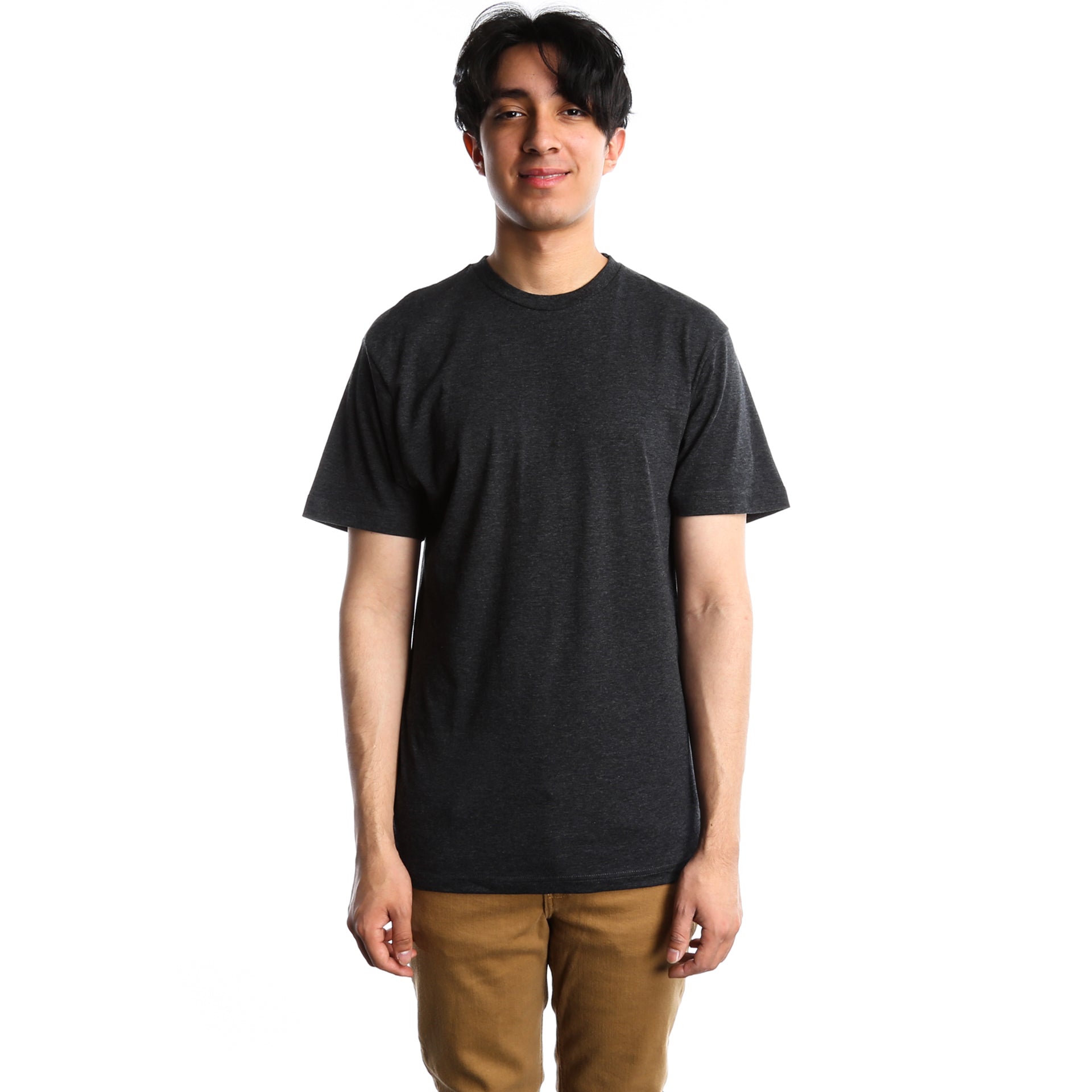 New Star 50/50 Tee Heather Charcoal - Comfortable Cotton Blend T-Shirt for Men & Women | Perfect for Casual Wear, Gym & Everyday Outfits