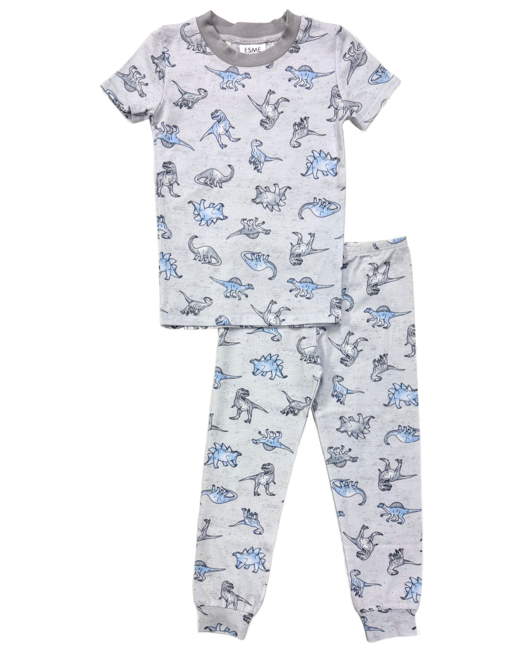 Dinosaurs Short Sleeve Top & Pants Set for Kids - Cute Dinosaur Print Cotton Outfit for Boys & Girls - Perfect for Playtime, School, and Birthday Parties