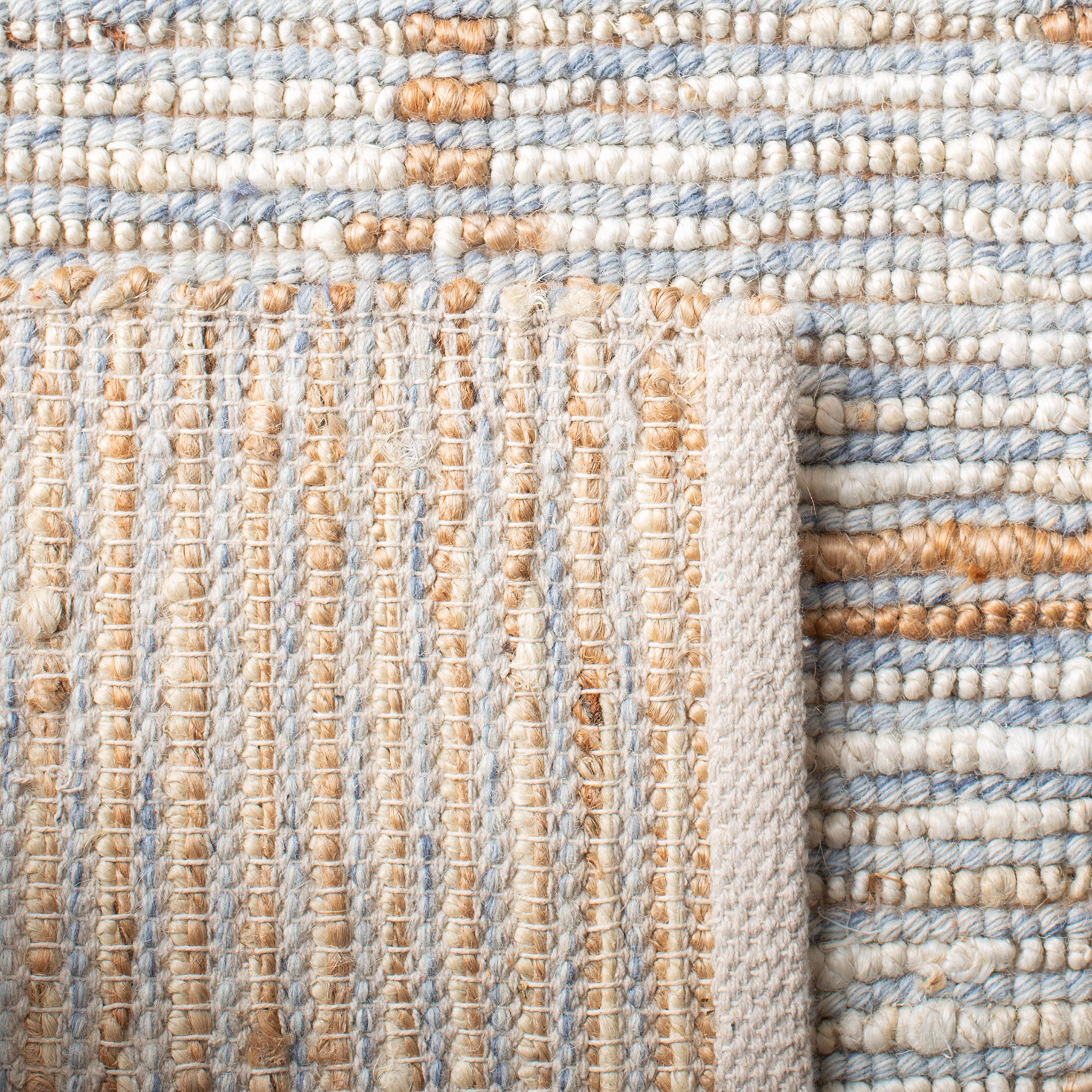 SAFAVIEH Natural Fiber Collection Handmade Woven Wool & Jute Area Rug - 8' x 10', Sage Green (NF218B) - Durable Floor Covering for High Traffic Living Room, Bedroom, Office & Entryway
