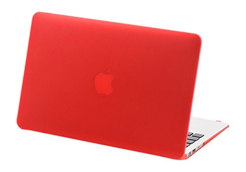 MaximalPower Slim Crystal Clear Transparent Colored Case Cover for MacBook Pro 11 Inch - Shockproof Protective Shell, Scratch Resistant, Perfect Fit (Red) - Ideal for Work, Travel & Everyday Use