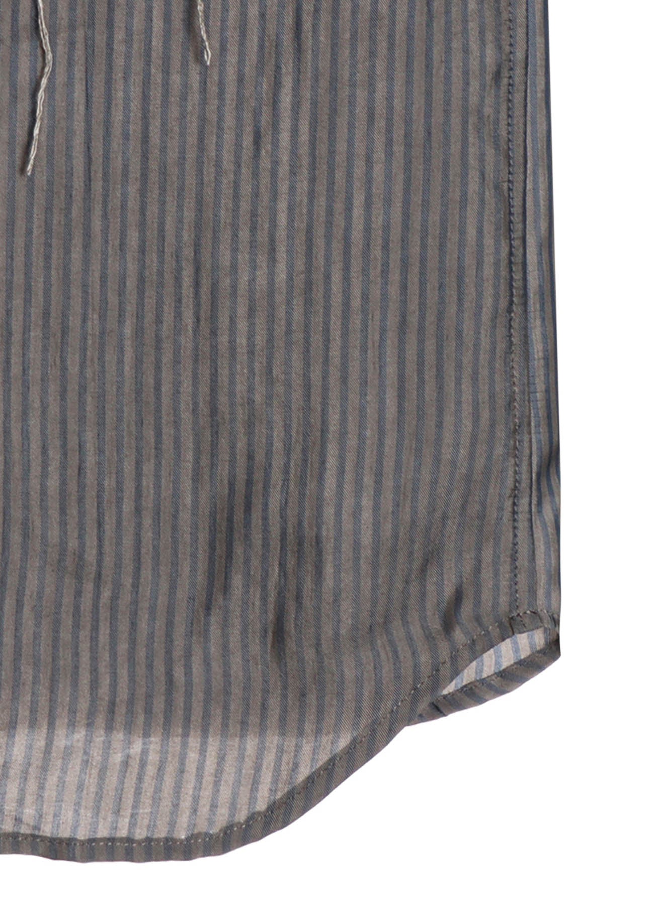 Elegant Striped Ink Blouse with Patch Detail - Women's Fashion Top for Office, Party & Casual Wear