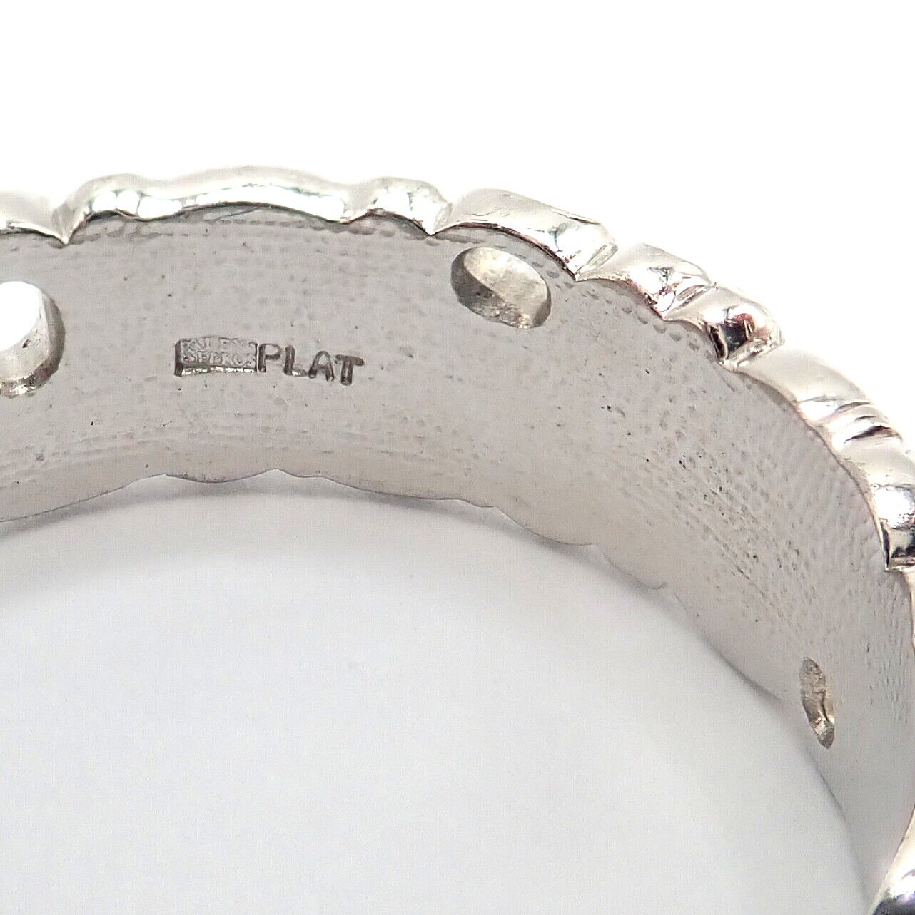 Authentic Alex Sepkus Favorite Things Platinum Band Ring Size 8.5 - Elegant Jewelry for Weddings, Anniversaries & Special Occasions