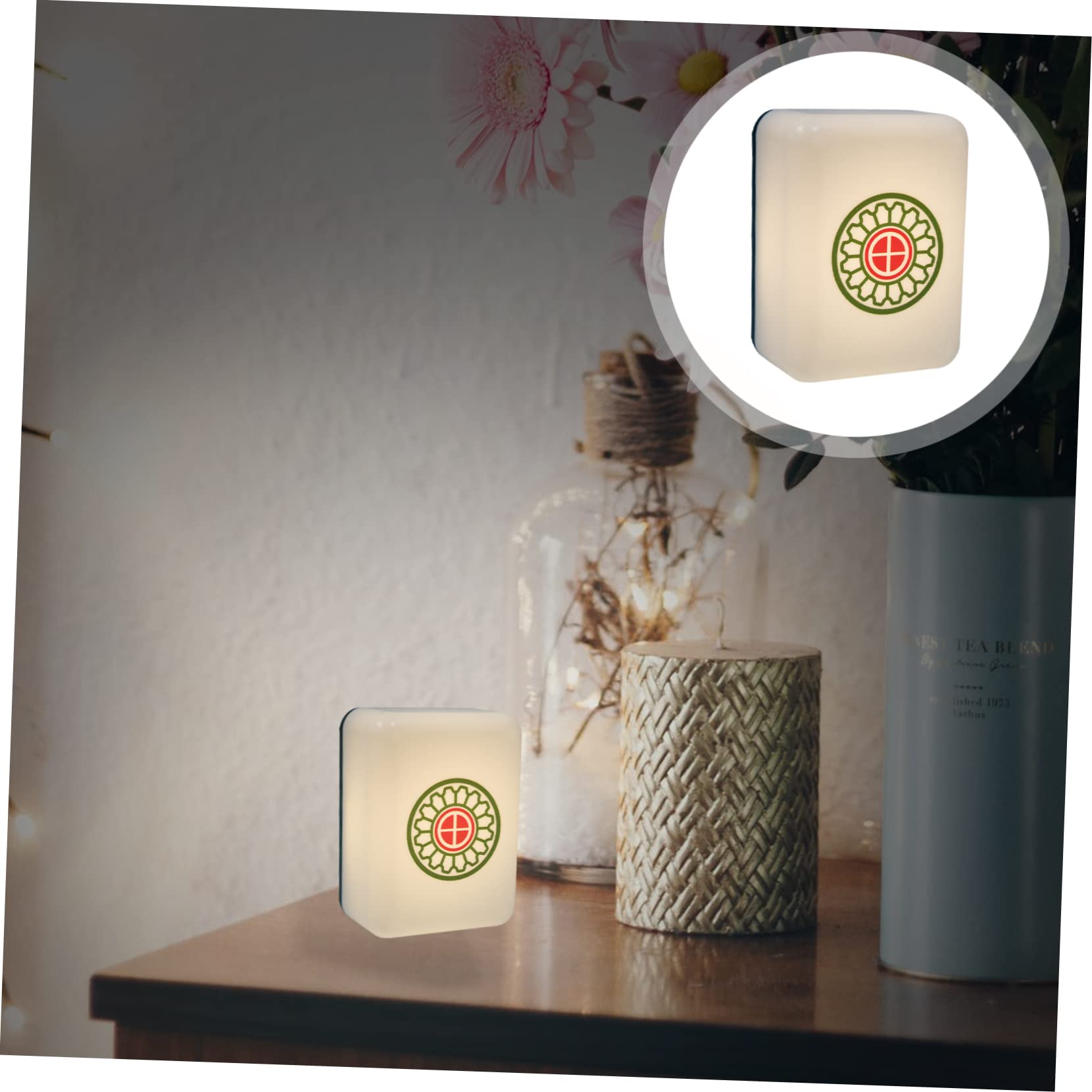 Artibetter LED Mahjong Night Light - Modern Bedside Lamp for Home Decor, Warm White & Multifunctional Touch Control - Perfect for Bedroom, Living Room & Game Room Ambiance