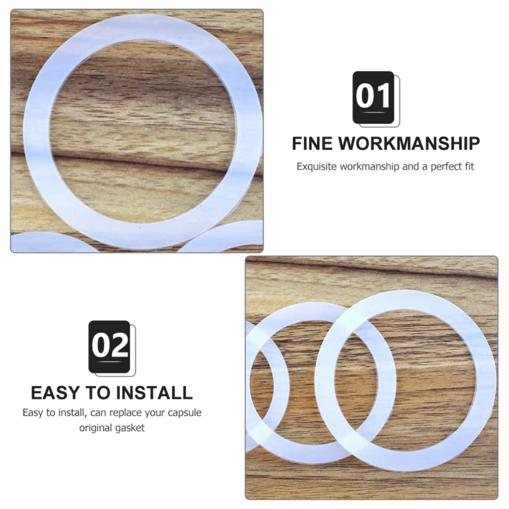 6-Pack Silicone Coffee Pot Seal Rings - Replacement Gaskets for Moka Pot, Espresso Maker & Coffee Machine Accessories - Durable & Heat-Resistant for Perfect Brewing at Home or Office