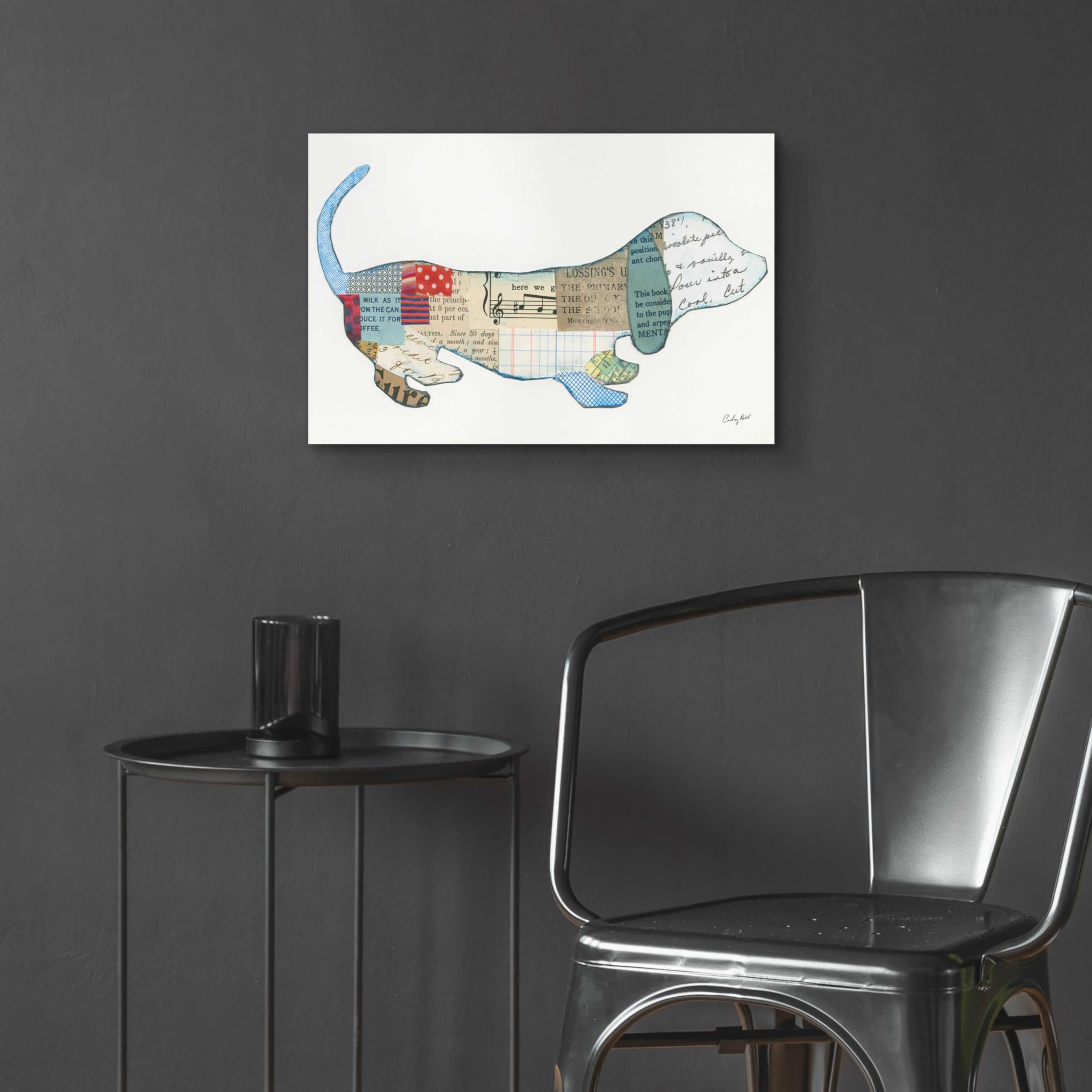 Courtney Prahl 'Good Dog III Crop' Acrylic Glass Wall Art - 24x16 Inches Modern Dog Painting for Living Room, Bedroom & Office Decor