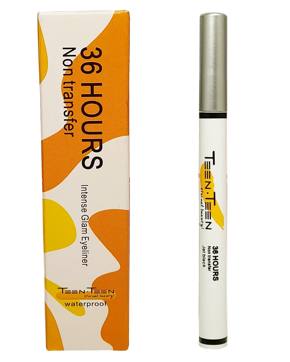 36-Hour Long-Lasting Black Liquid Eyeliner Pen - Waterproof, Smudge-Proof & Quick Dry | Ultra-Fine Tip for Precise Lines | Highly Pigmented Formula | Perfect for Everyday Makeup & Party Looks | Great for Professional Use, Weddings & Special Occasions