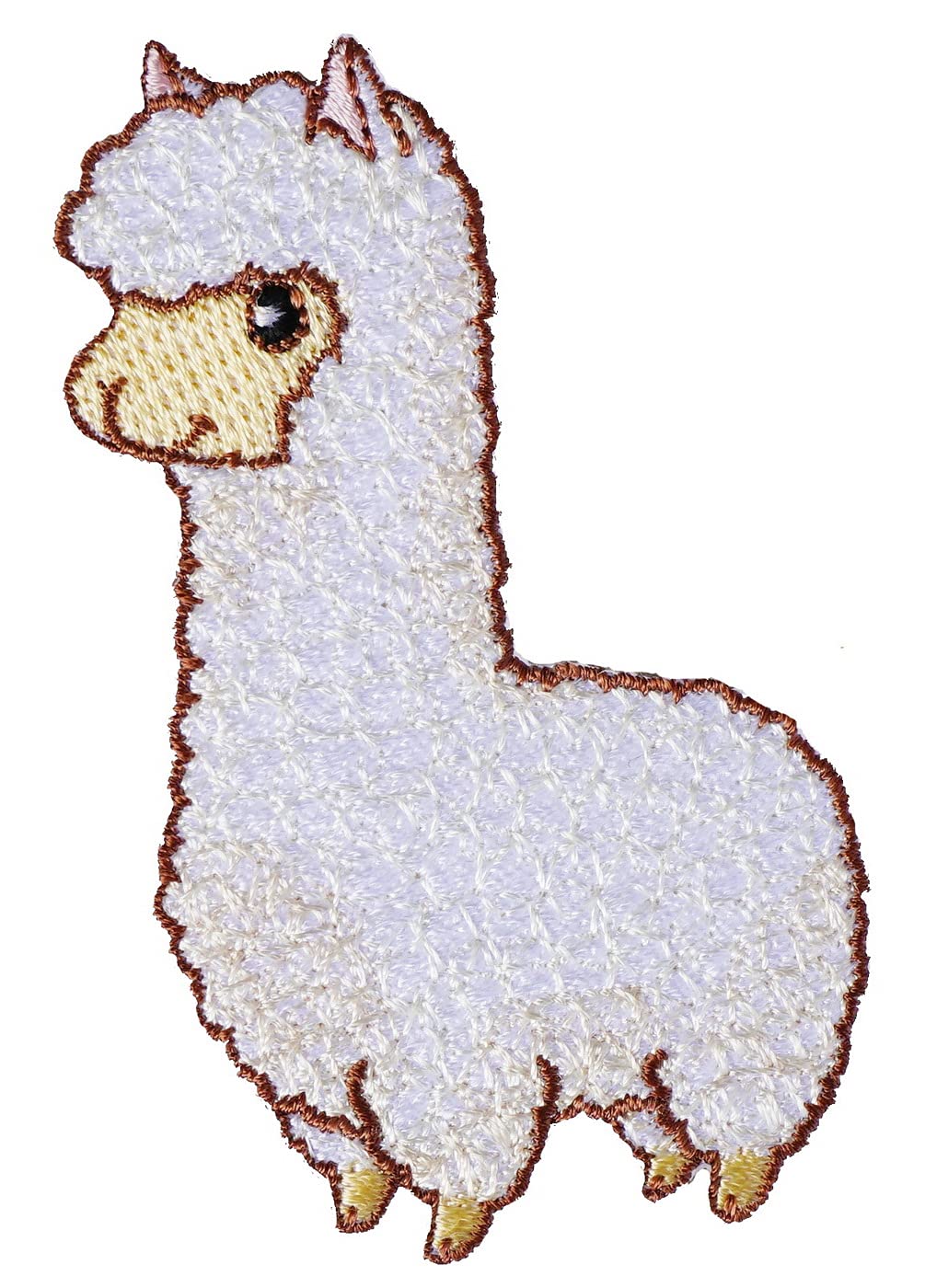 Adorable Alpaca Embroidered Iron-On Patch for Backpacks - Perfect for Camping, Hiking & Jungle Adventures - Wildlife Animal Design for Nature Lovers
