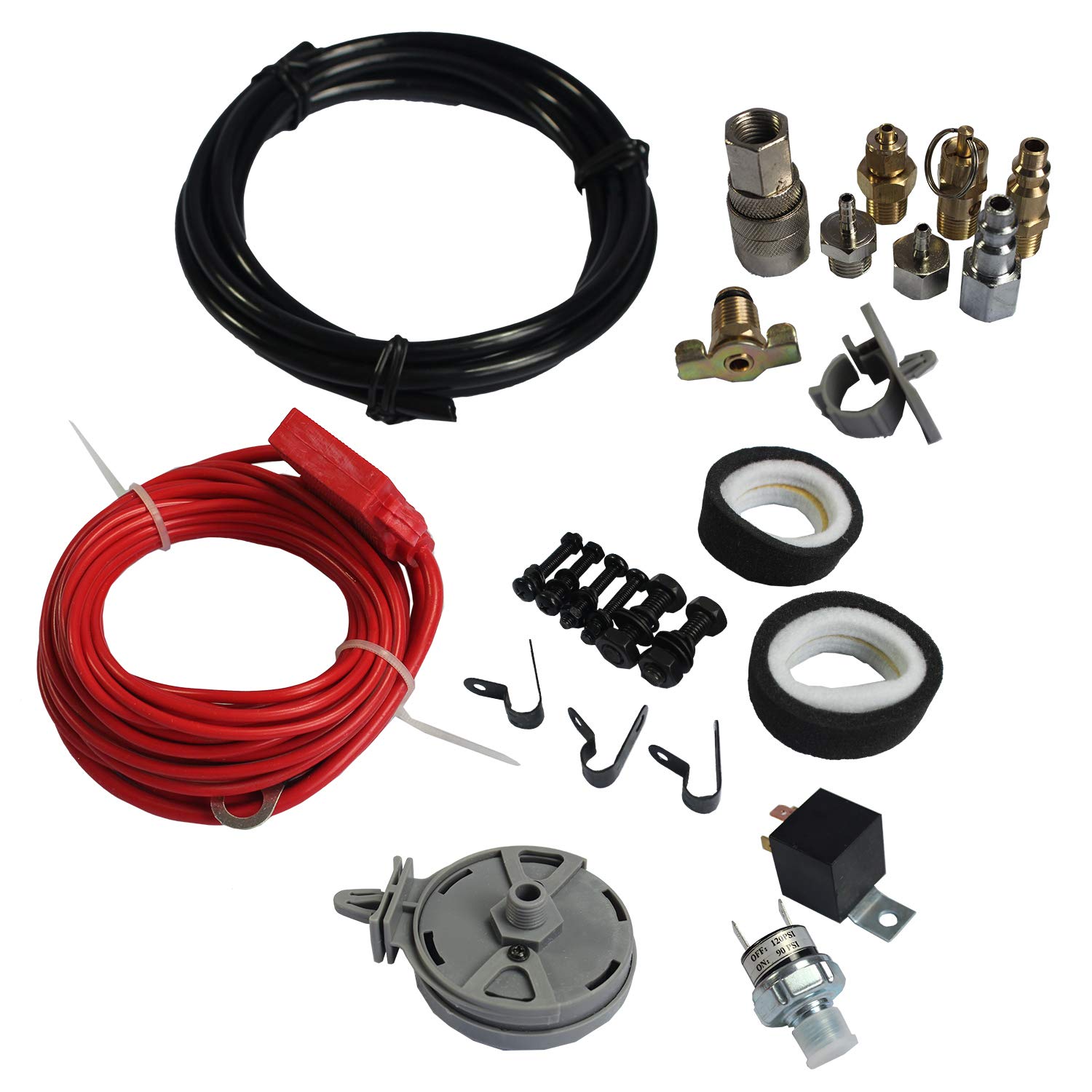 JDMSPEED Ultra Light-Duty Onboard Air Compressor System - 12V Portable Air Pump for Cars, SUVs & Pickup Trucks | Fast Inflation for Tires, Air Mattresses & Sports Equipment | Perfect for Road Trips & Off-Road Adventures