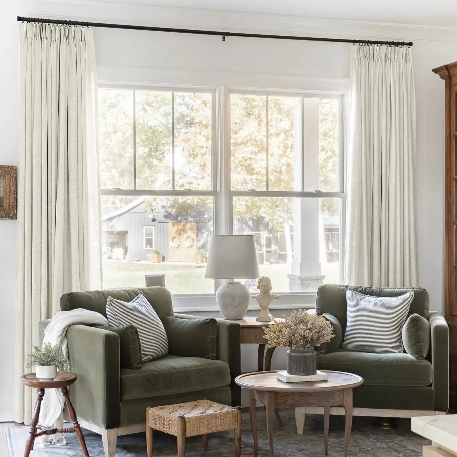 Motorized Blackout Pinch Pleat Curtains - Ready Made for Living Room & Bedroom - Noise Reduction & Light Blocking for Better Sleep