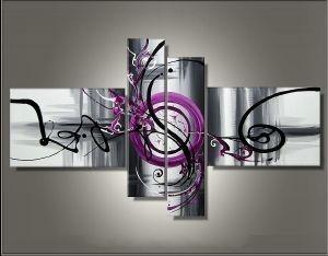 Abstract Canvas Wall Art Set - Modern Large 4-Piece Painting for Living Room Decor | Contemporary Home & Office Wall Decor Ideas