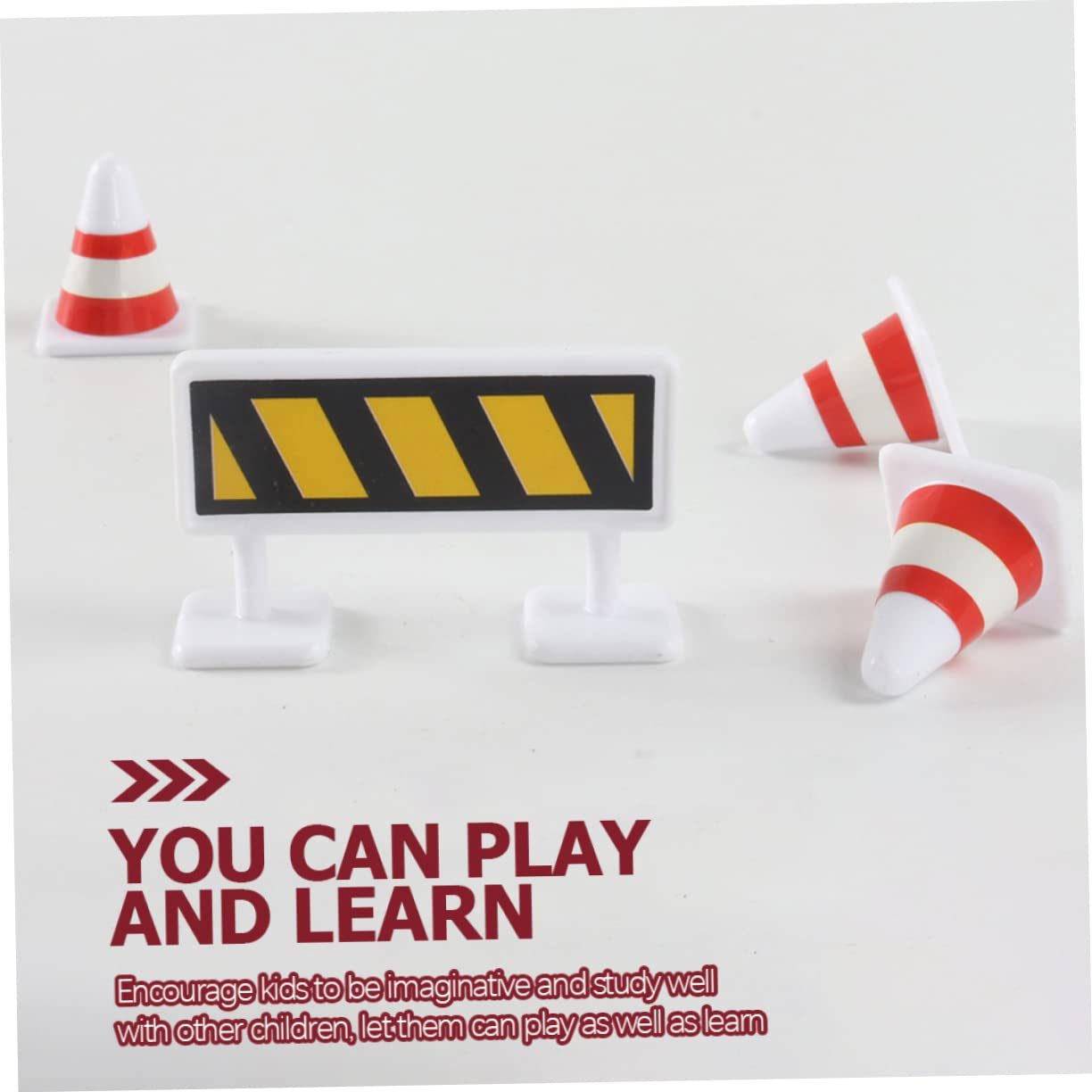 10 Sets Mini Roadblock Sign Toys - Educational Traffic Cones & Road Signs for Kids, Train Sets & Miniature Scenes - Perfect for Bedroom Play, Drawer Storage & DIY Traffic Layouts