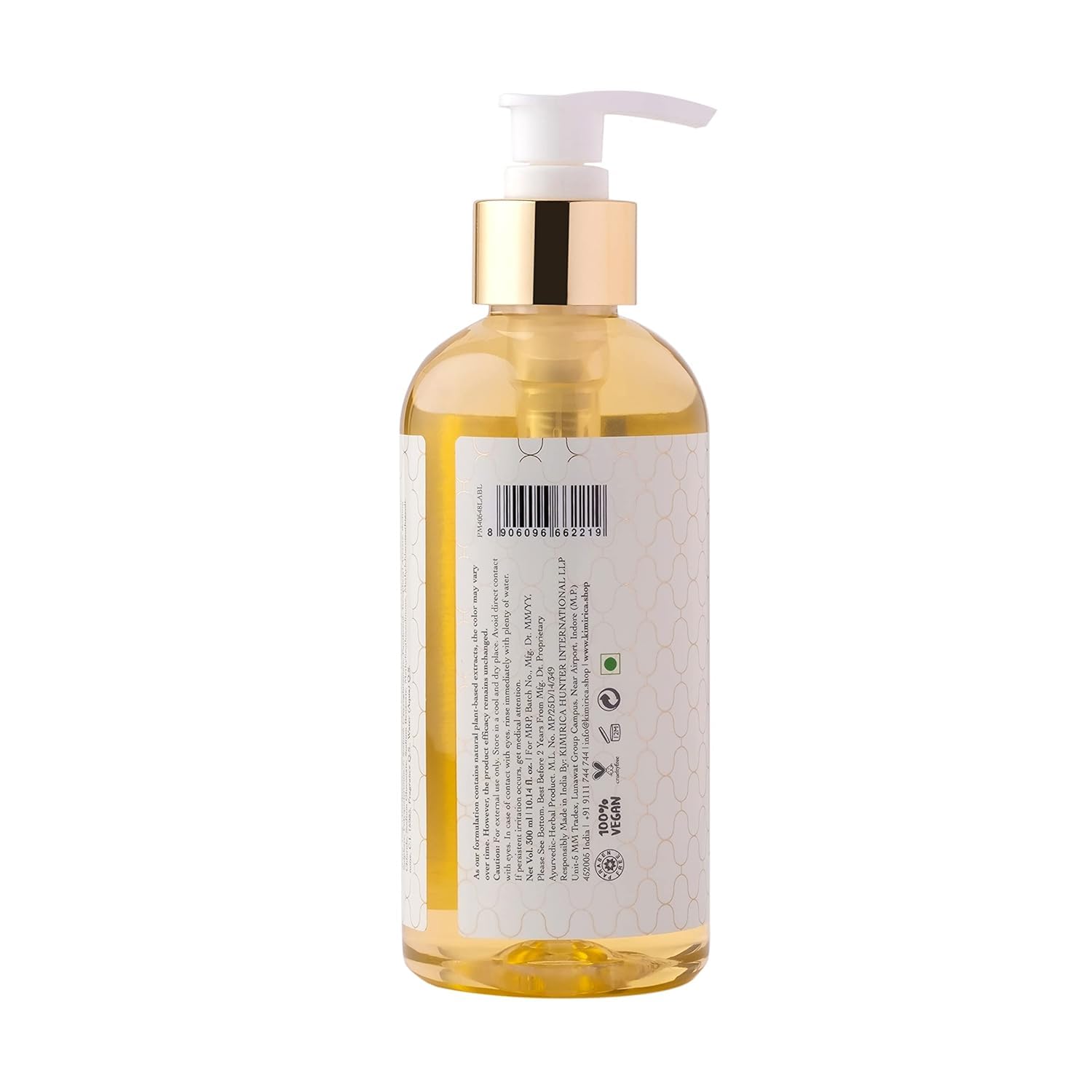 100% Vegan & Paraben-Free Shower Gel with Rose Water & White Tea Extract - 300ml Bottle (Rose Absolute) for Soft Skin & Relaxing Bath Time