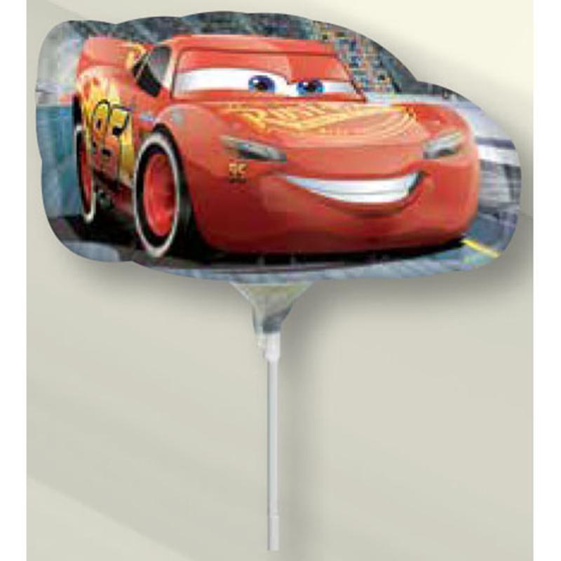 Air Filled Cars Foil Balloons for Birthday Party Decorations, Baby Showers & Car Themed Events - Pack of 12