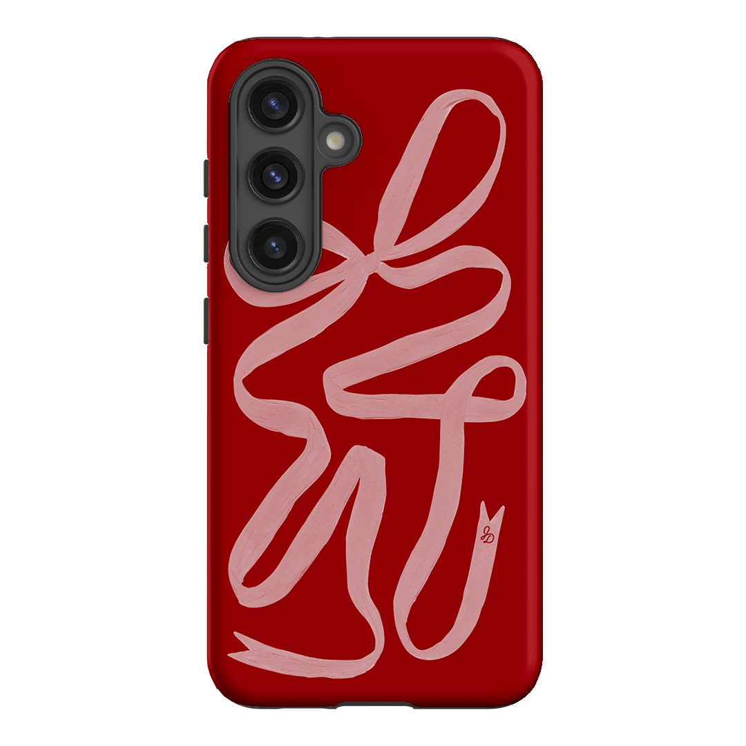 Cupid's Bow Ribbon Phone Case for iPhone & Samsung - Elegant Valentine's Day Gift for Her, Romantic Couple Accessory | Perfect for Dating, Anniversaries & Special Occasions