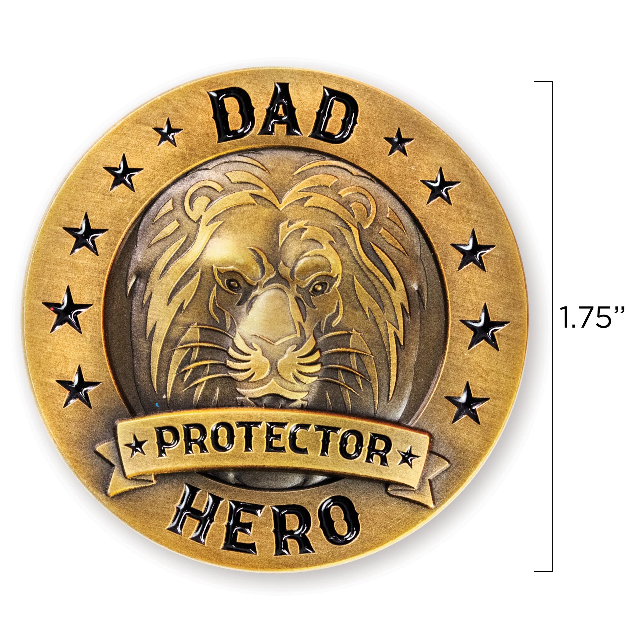 Bulk Pack of 10 Christian Challenge Coins for Dad - Religious Birthday Gift from Daughter or Son - Best Dad in The World Collectible Pocket Token - Perfect for Father's Day, Military Appreciation & Everyday Carry (EDC)
