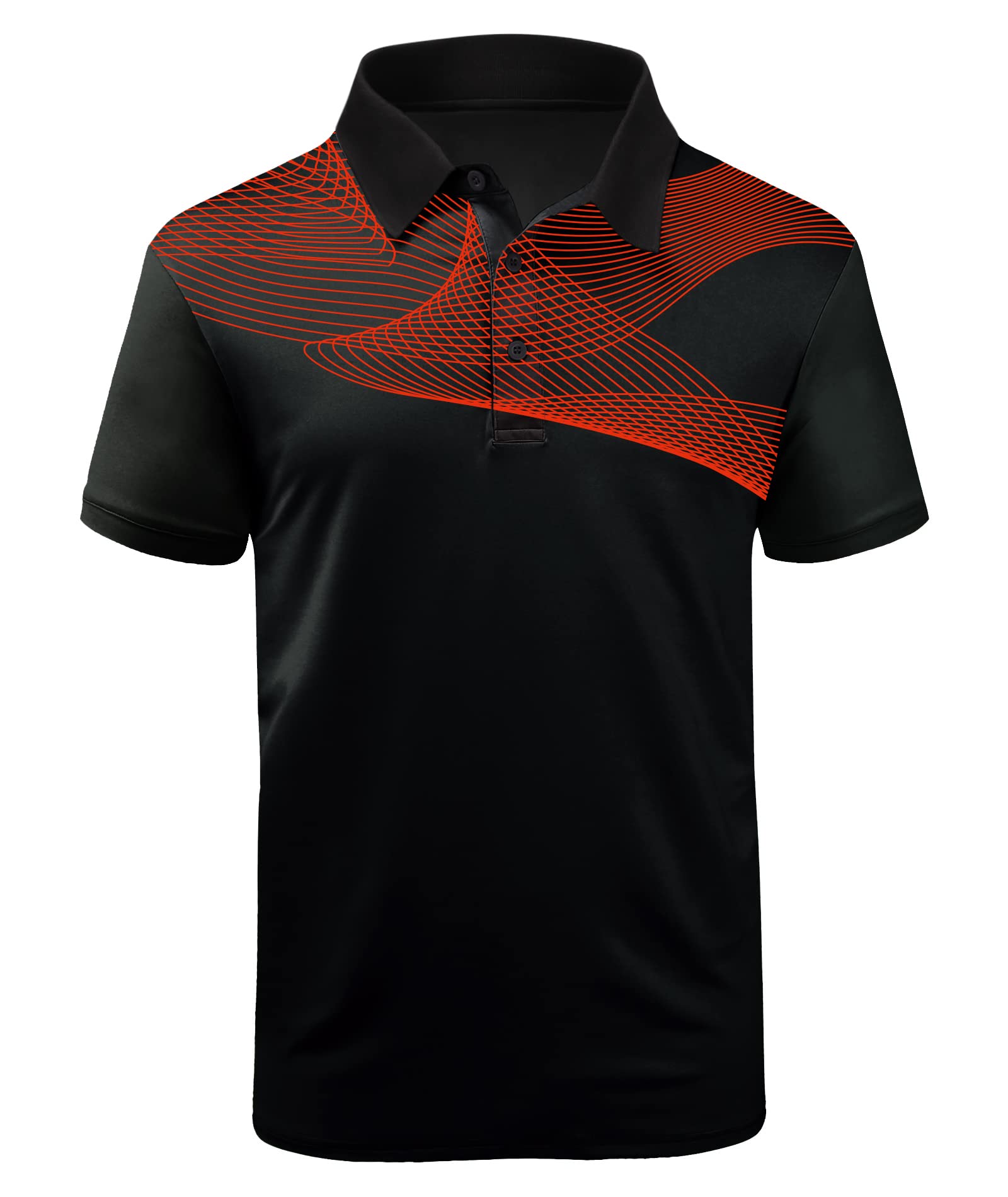 SWISSWELL Men's Moisture Wicking Polo Shirts - Breathable Mesh Tennis & Golf Shirts - Quick Dry Activewear for Sports, Workouts & Casual Wear