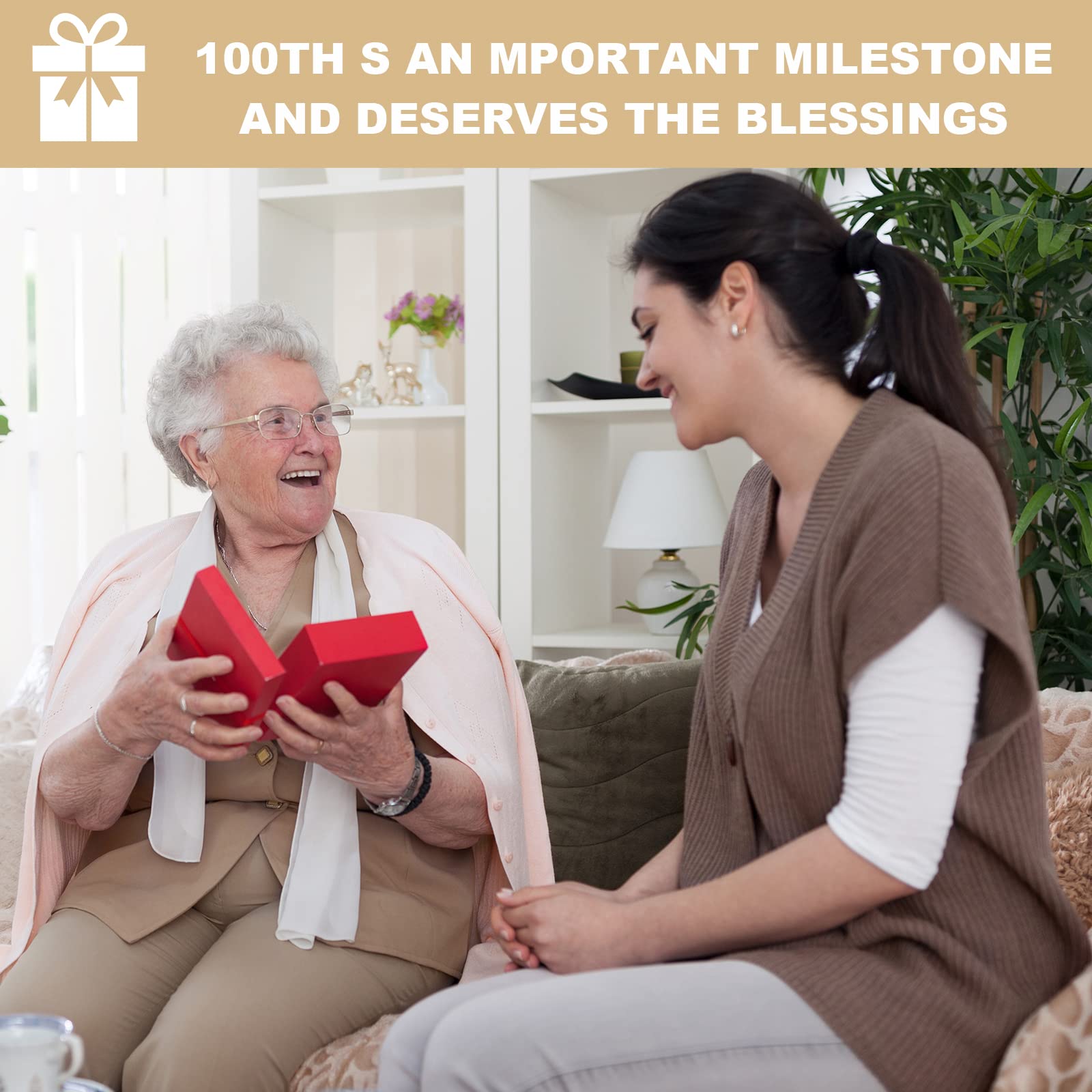 100th Birthday Gifts for Women - Best 100th Birthday Decorations & Soft Throw Blanket 50