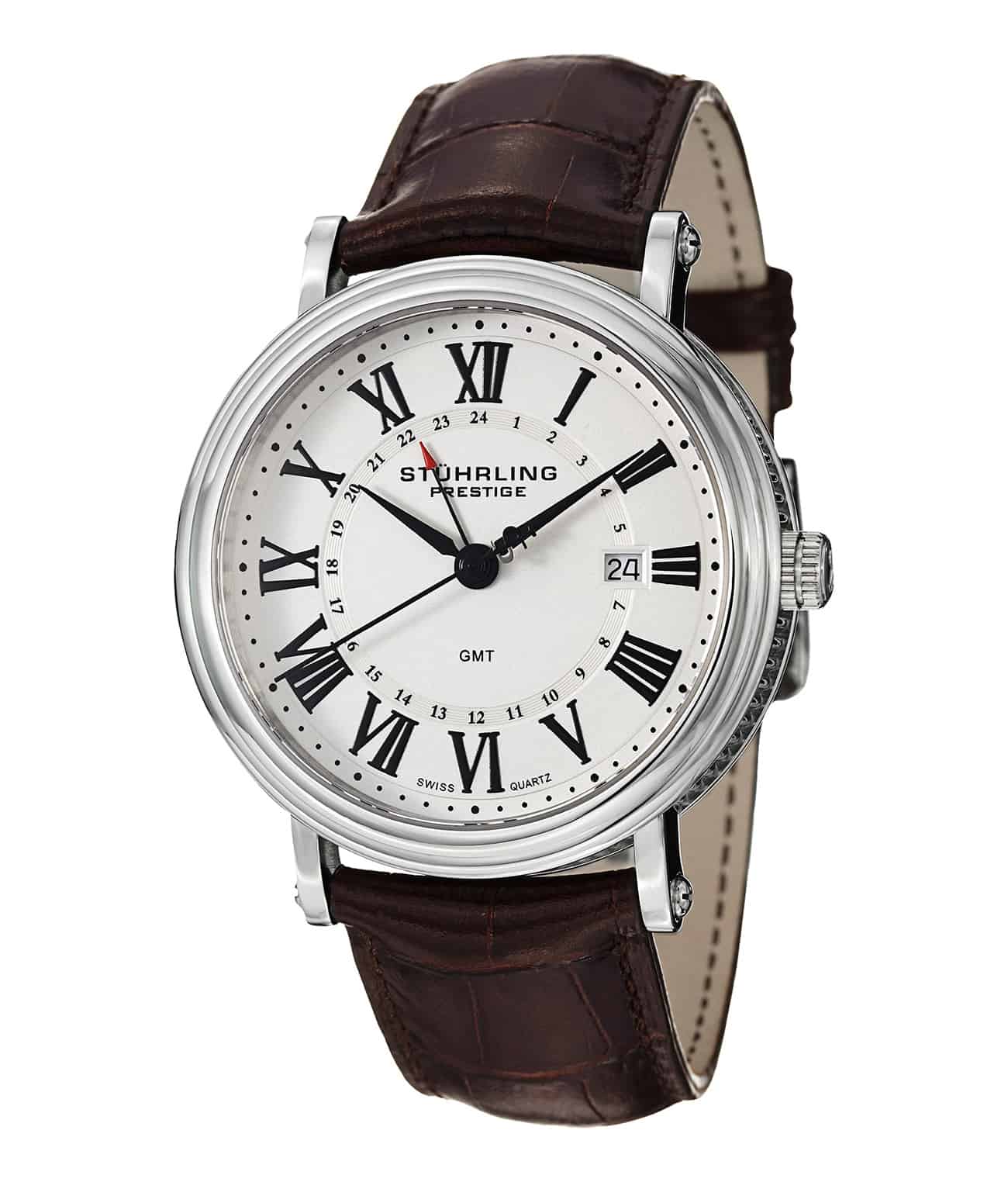 Laureate GMT 545 43mm Men's Quartz Watch with Date Display - Perfect for Business, Travel & Everyday Wear