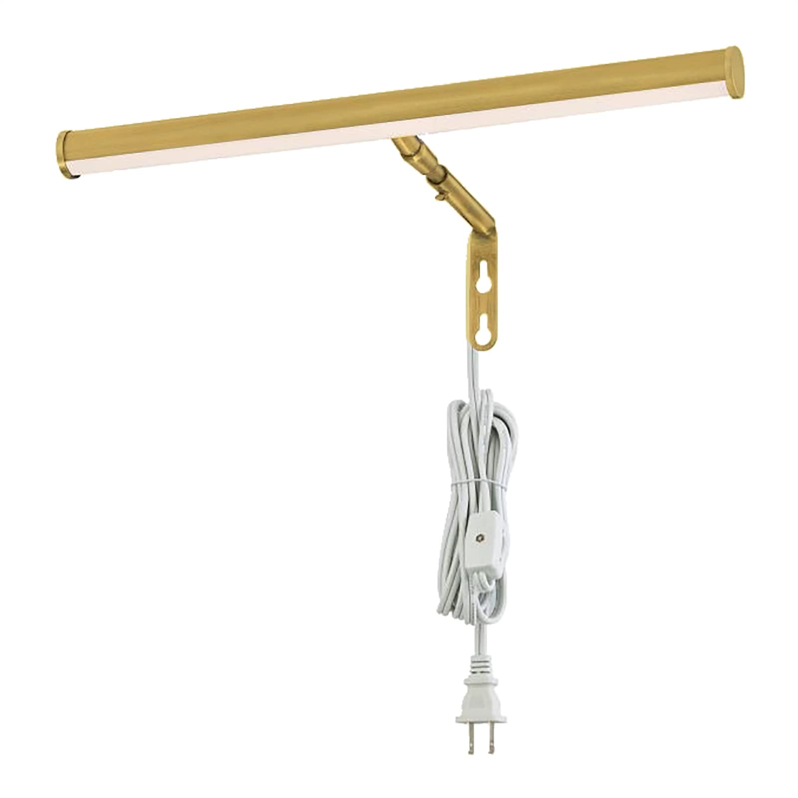 Ciata 14-Inch Adjustable LED Picture Light for Wall Art - 15W Metal Frame Light with E12 Candelabra Base & On/Off Switch - Polished Brass Artwork Lighting for Galleries, Museums & Home Decor