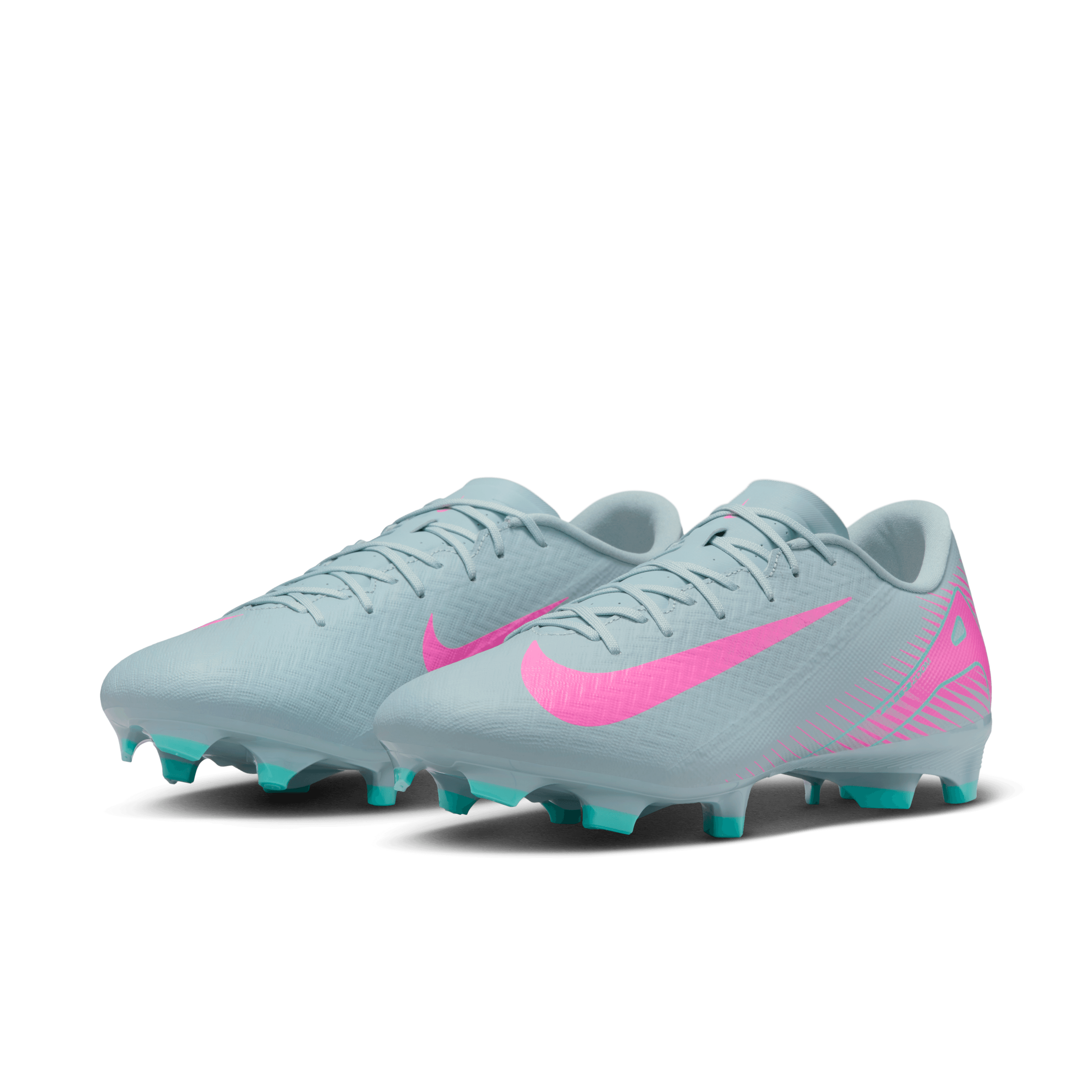Nike Mercurial Vapor 16 Academy FG/MG Soccer Cleats for Men - Lightweight Football Shoes with Ocean Cube/Pink Blast Color - Perfect for Artificial Grass and Natural Turf Training & Matches