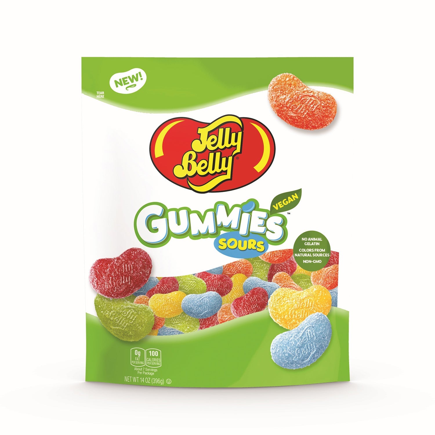 Jelly Belly Sour Gummy Candy Assorted Flavors - 14oz Resealable Bag | Perfect for Halloween, Party Favors & Snacking