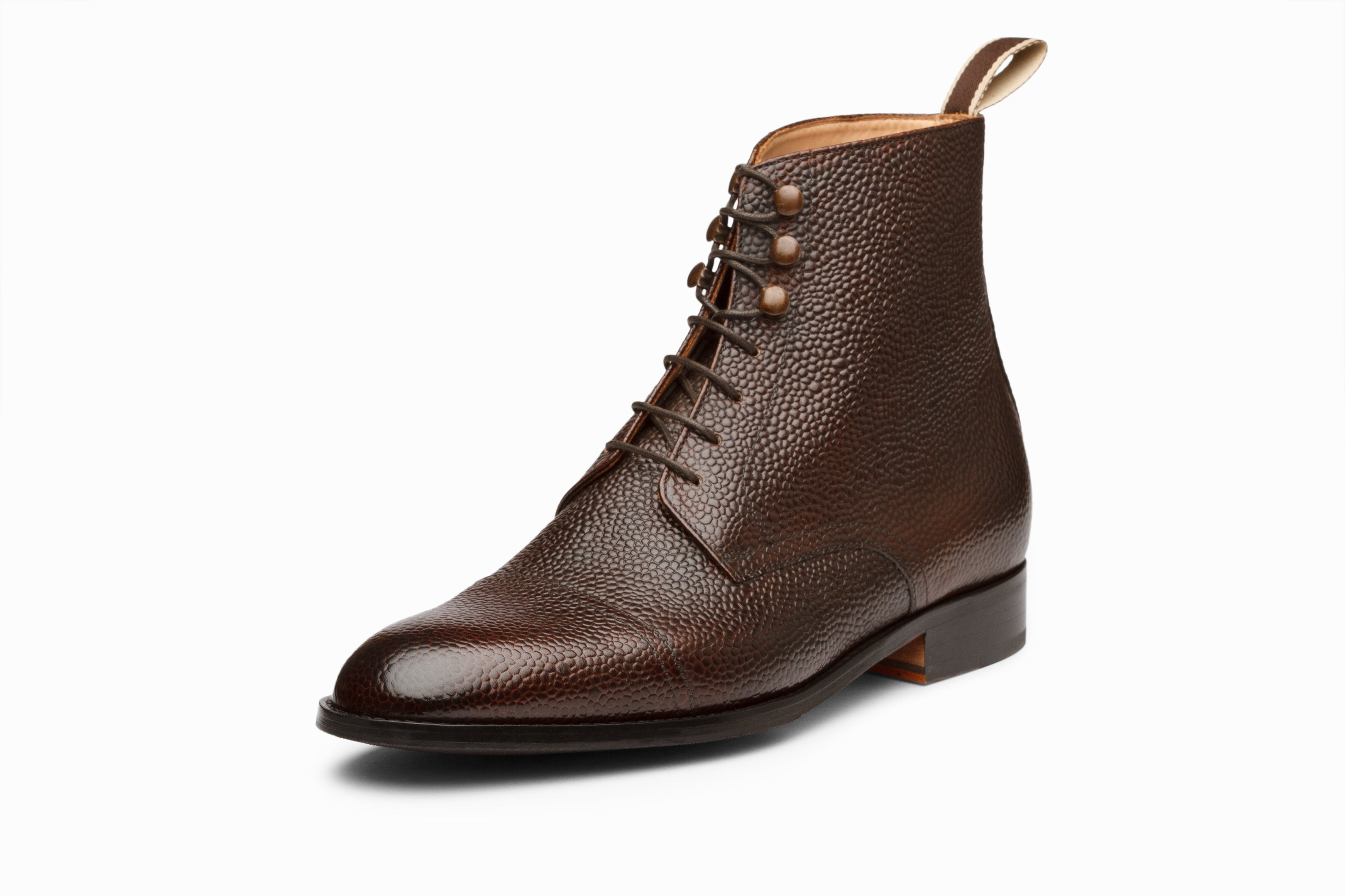 3DM X MSP Field Grain Leather Boots for Men - Dark Brown Genuine Leather Work Boots - Durable & Comfortable for Outdoor, Hiking, and Casual Wear