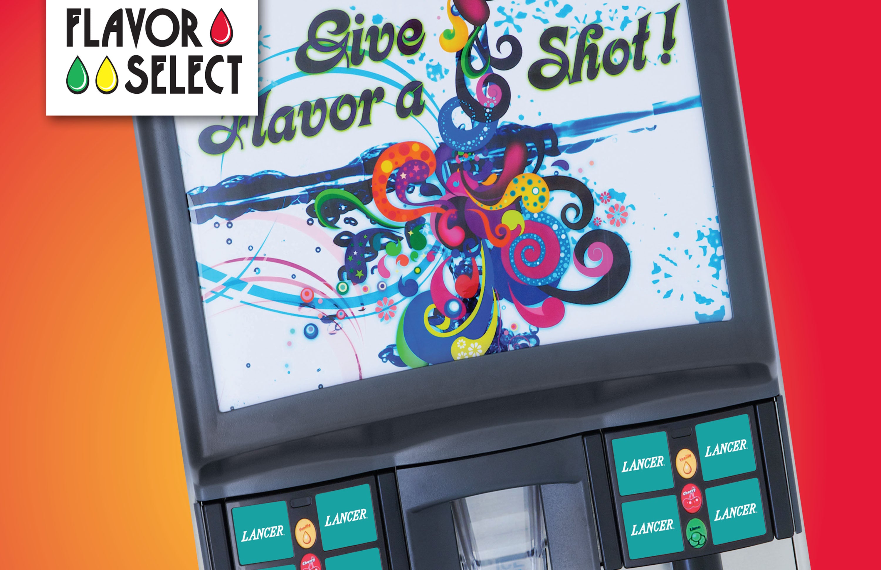 Lancer FS22 22-Inch Wide 4-8 Drink Flavor Select Ice Combo with Flavor Shot – Commercial Slushie Machine for Restaurants, Bars, and Convenience Stores – Free Shipping
