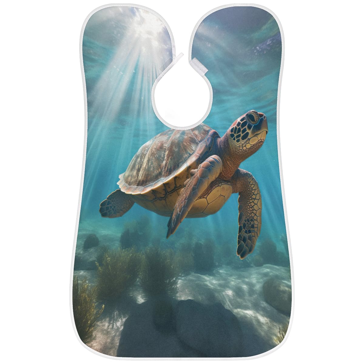 Men's Sea Turtle Beard Shaving Bib - Waterproof Hair Dye & Makeup Apron for Barbers, Stylists & Home Grooming - Sink Hair Catcher for Beard Trimming & Haircutting - Perfect Salon & Home Use Accessory