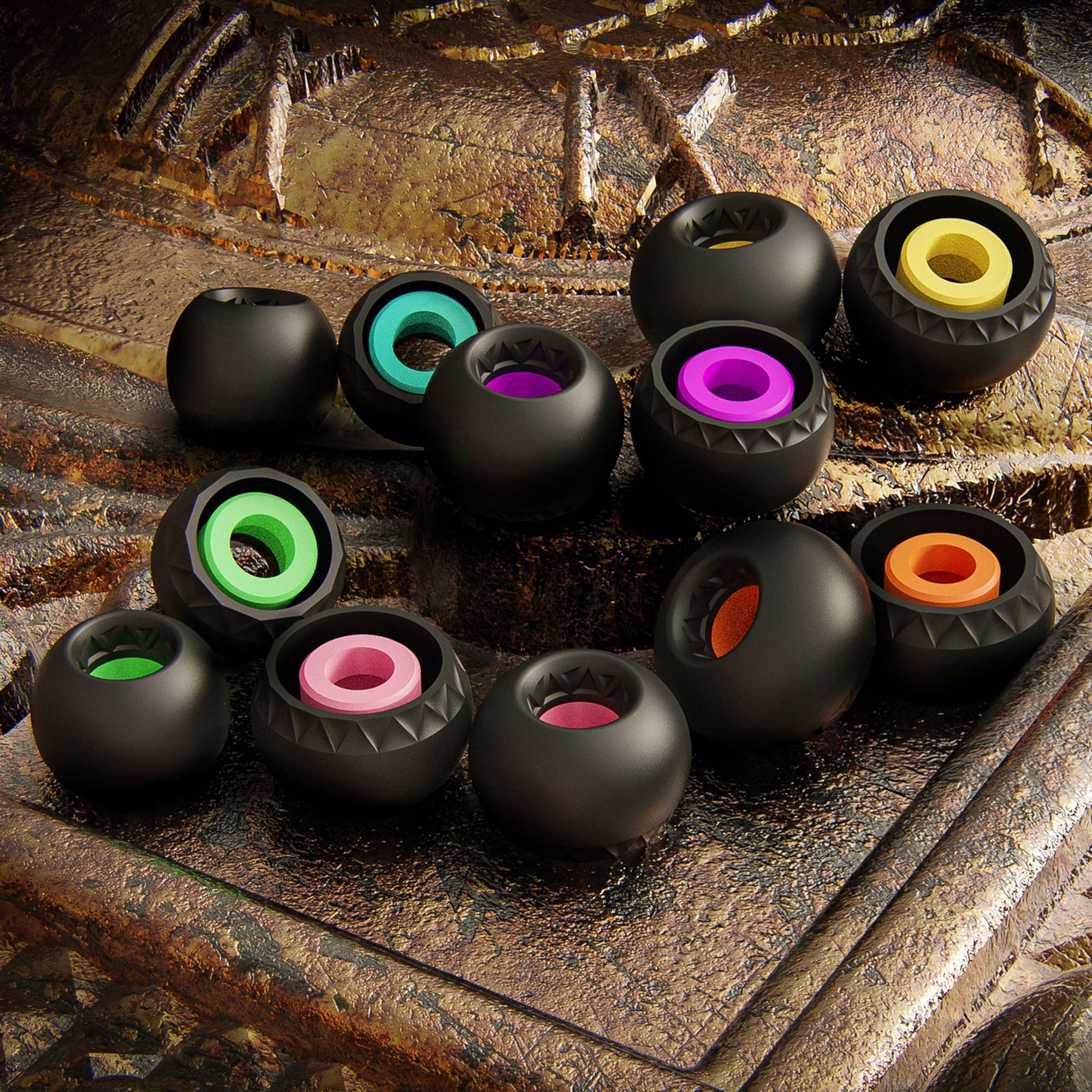 Premium Baroque Luxury Hi-Fi Eartips for Audiophiles - High-Quality Noise Isolation Ear Tips for Music Lovers, Perfect for Travel, Workouts & Studio Listening