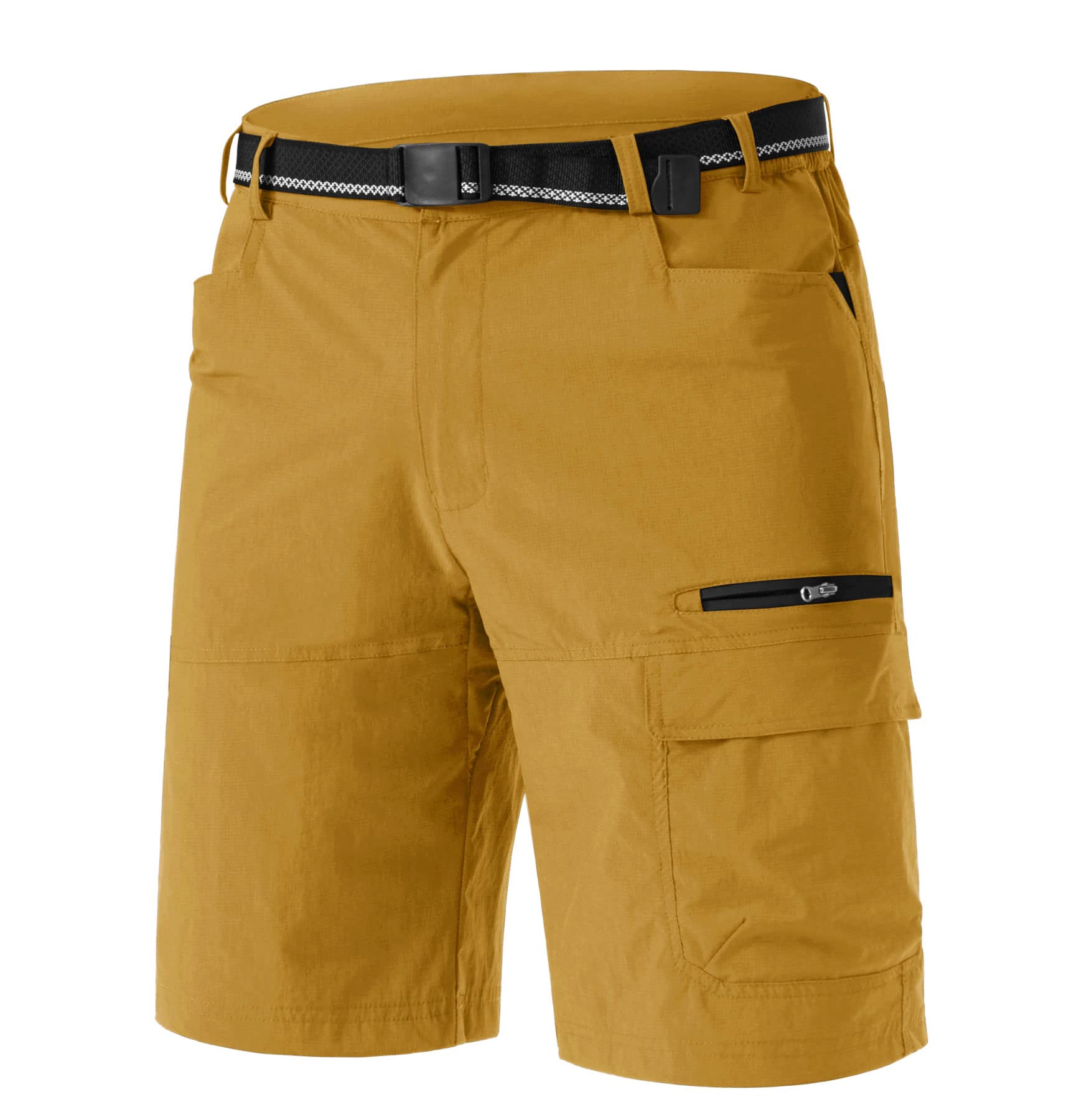 TACVASEN Men's Quick Dry Cargo Shorts - Lightweight Summer Outdoor Hiking & Work Shorts with Multiple Pockets (No Belt Included) - Perfect for Camping, Travel & Casual Wear