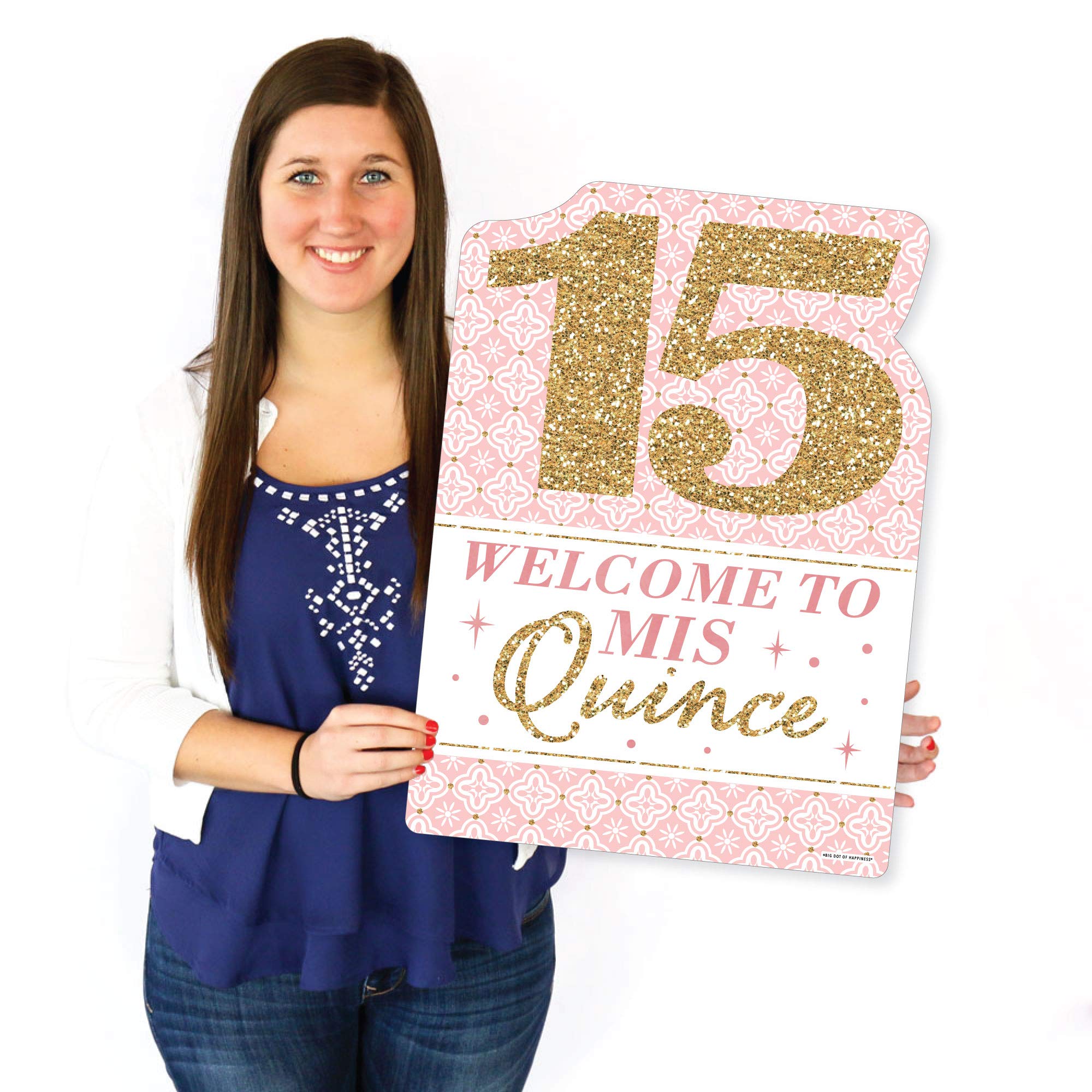 Big Dot of Happiness Mis Quince Anos - Quinceanera Sweet 15 Birthday Party Decorations Set - Welcome Yard Sign for Outdoor & Indoor Celebrations