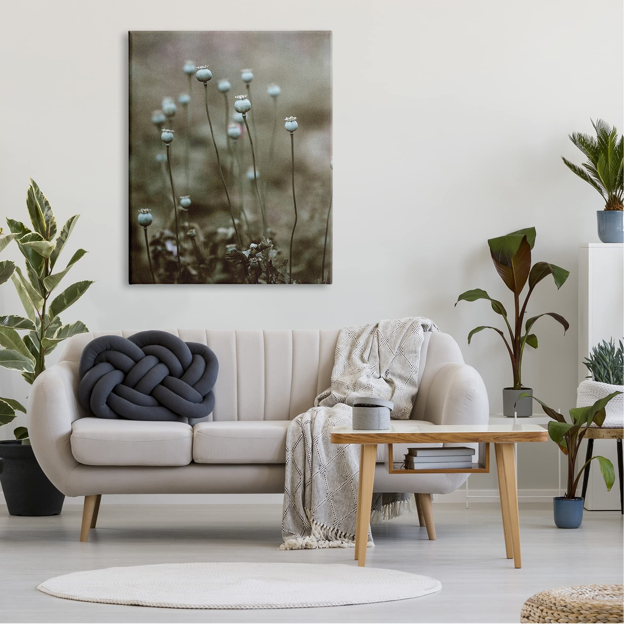 Stupell Industries Serene White Floral Bulb Woodland Photography Wall Art - Nature-Inspired Home Decor for Living Room, Bedroom & Office