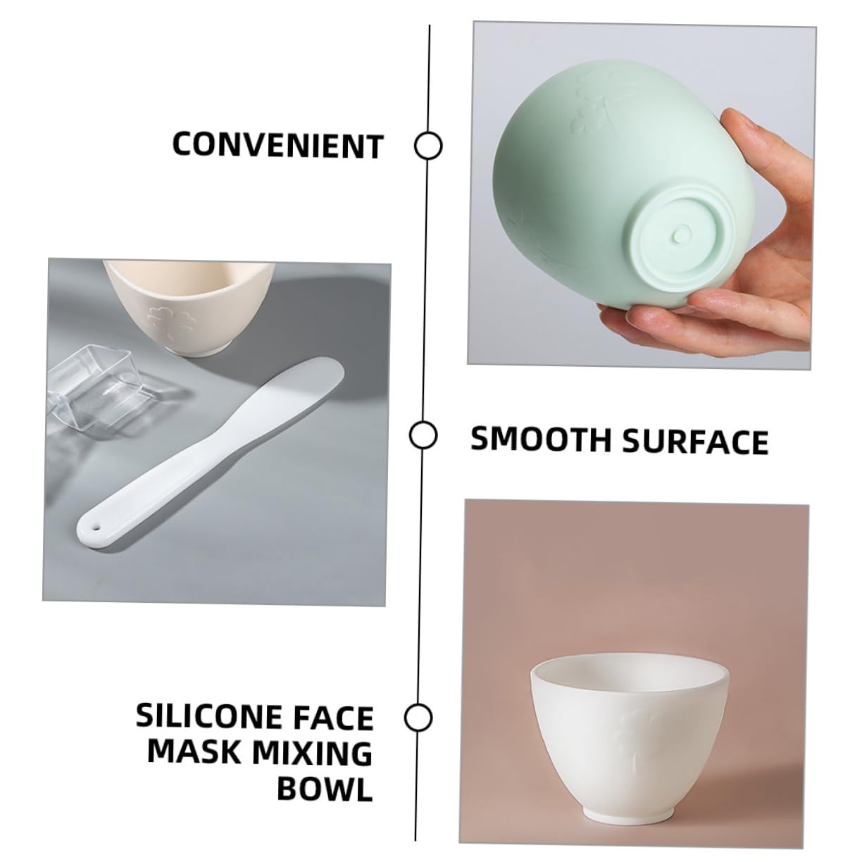 Healeved DIY Face Mask Mixing Bowl Set - Mud & Modeling Mask Mixing Tool for Skincare, Spa & Beauty Treatments at Home | Perfect for Clay Masks, Charcoal Masks & DIY Facial Treatments
