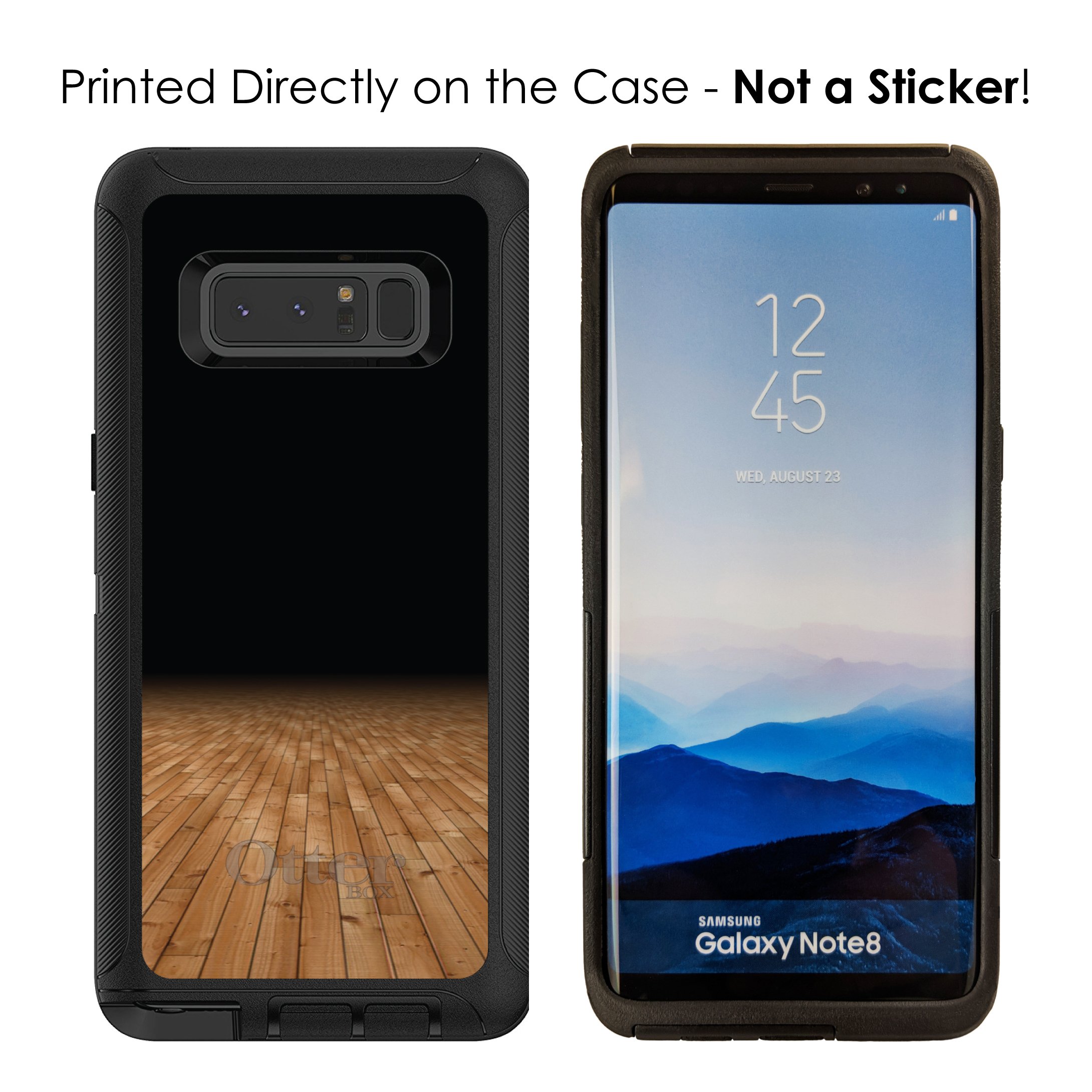 Custom Samsung Galaxy Note 8 Case - Basketball Court Design for Sports Fans