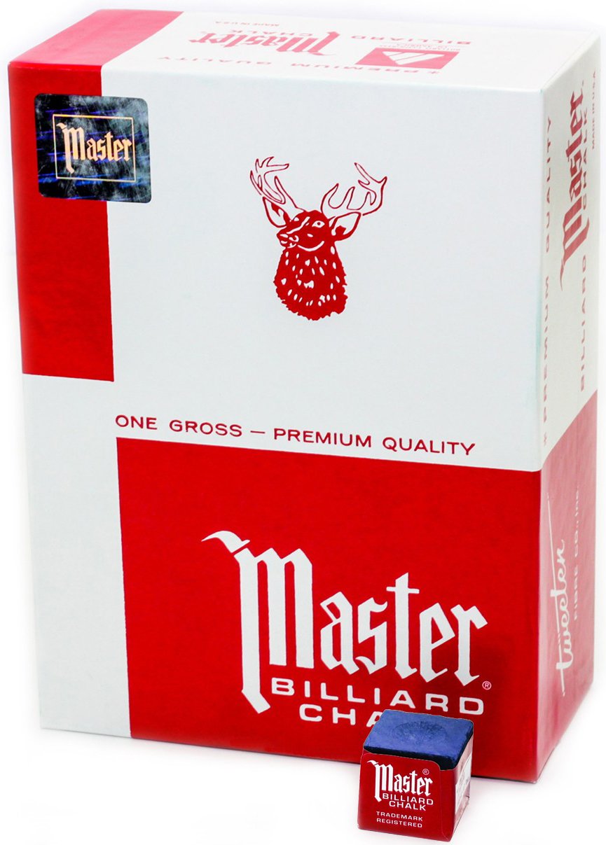 Premium Master Billiard & Pool Cue Chalk - 144 Cube Gross Box for Professional Players & Home Game Rooms - Perfect for Tournament Play & Casual Gaming