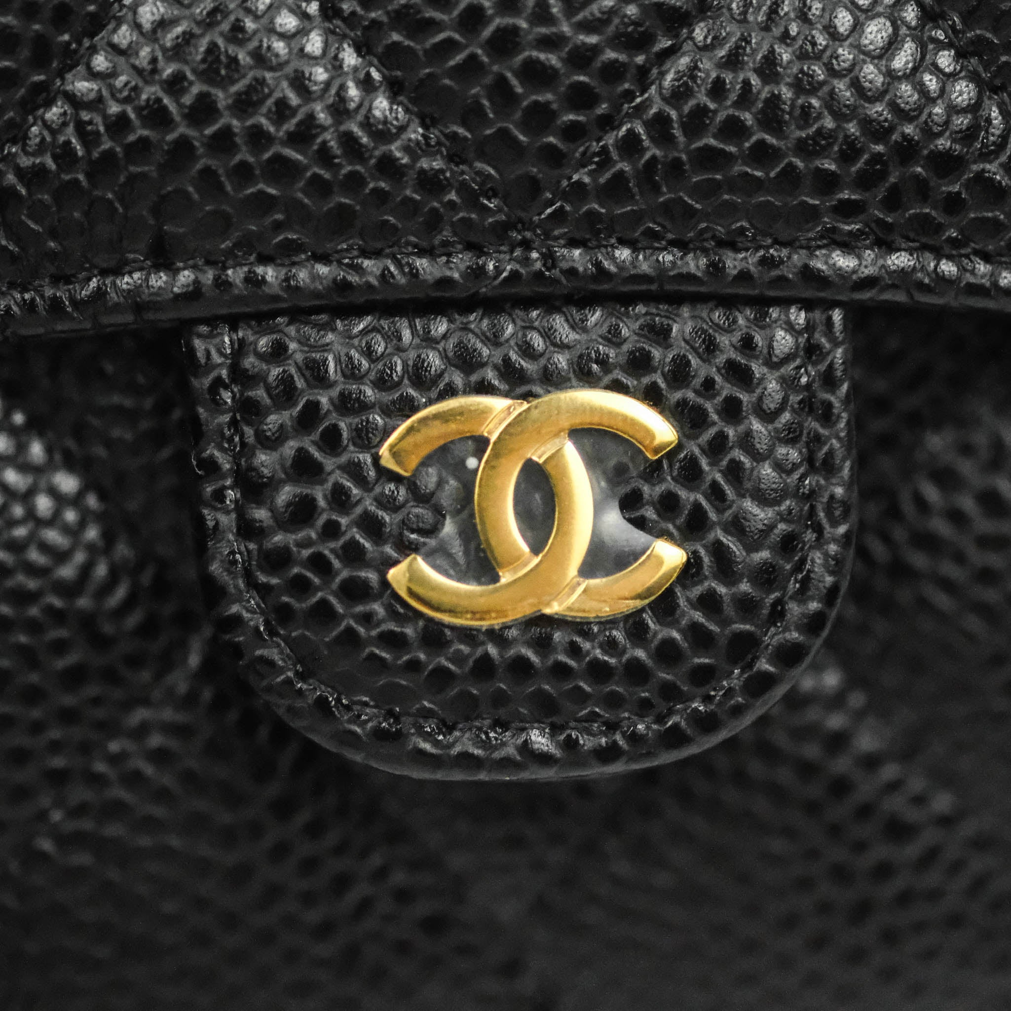 Chanel Classic Flap Wallet in Black Caviar Leather with Gold Hardware - Luxury Designer Wallet for Women, Perfect for Everyday Use & Special Occasions