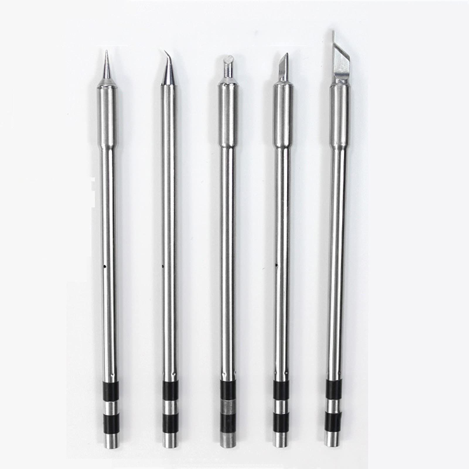 Xianglaa TS1200A Lead-Free Soldering Iron Tip - 5Pcs Replacement Tips for Electric Soldering Iron, Compatible with Welding Pens & DIY Electronics Repair Tools - Perfect for Circuit Board Repair, Jewelry Making, and Home DIY Projects