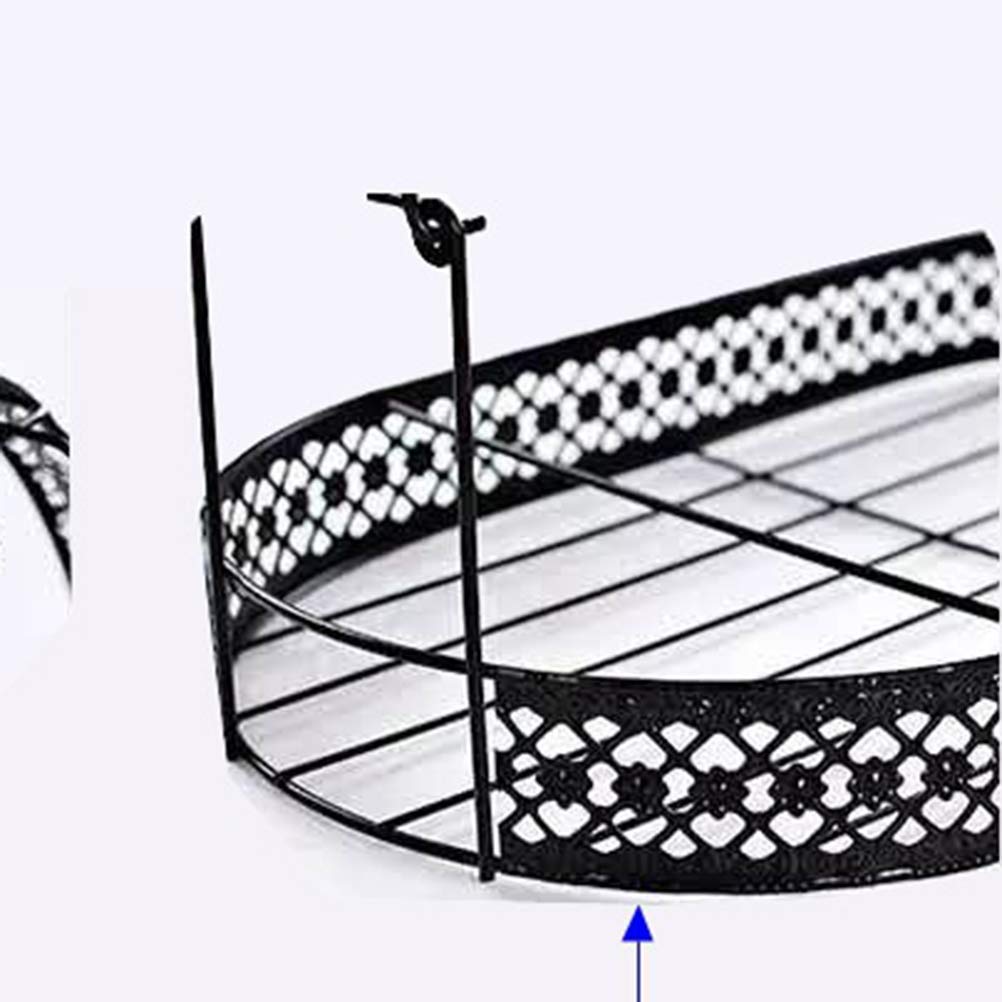 Premium Wrought Iron Coffee Cup Holder Stand - Mug Rack & Dish Organizer with Drainer - Countertop, Cabinet & Table Storage Drying Rack for Kitchen, Restaurant & Office Use (Black) - Perfect for Organizing Mugs, Cups & Dishes While Drying