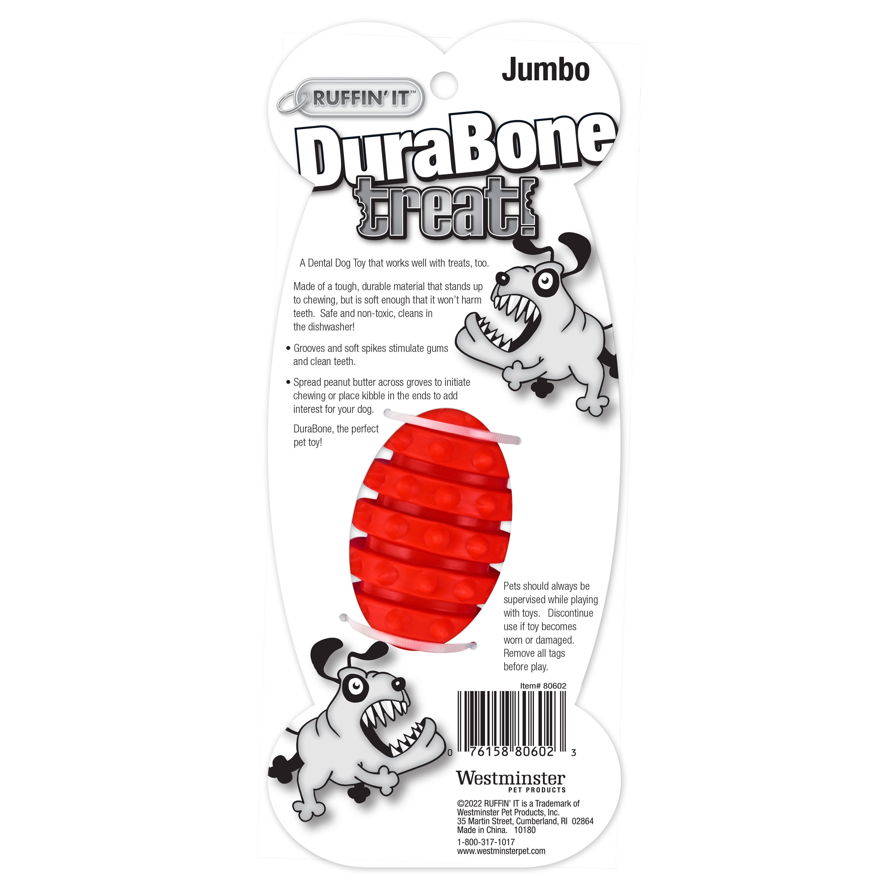 Durable Dog Bone Shaped Dental Chew Toy for Teeth Cleaning & Fresh Breath - Best for Aggressive Chewers & Puppy Teething Relief