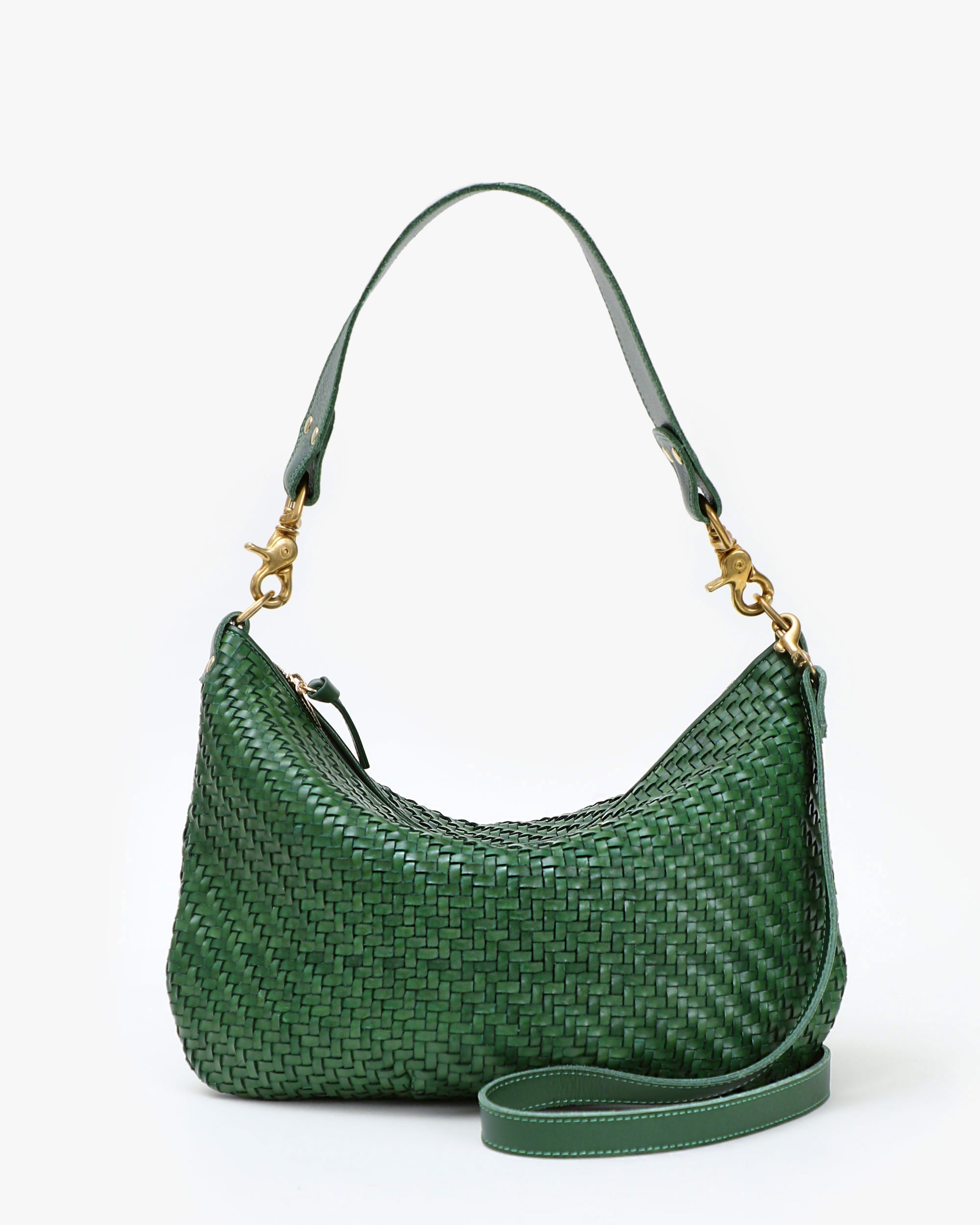 Moyen Messenger Bag - Evergreen Woven Crossbody Purse with Zig Zag Pattern - Perfect for Work, Travel & Everyday Use