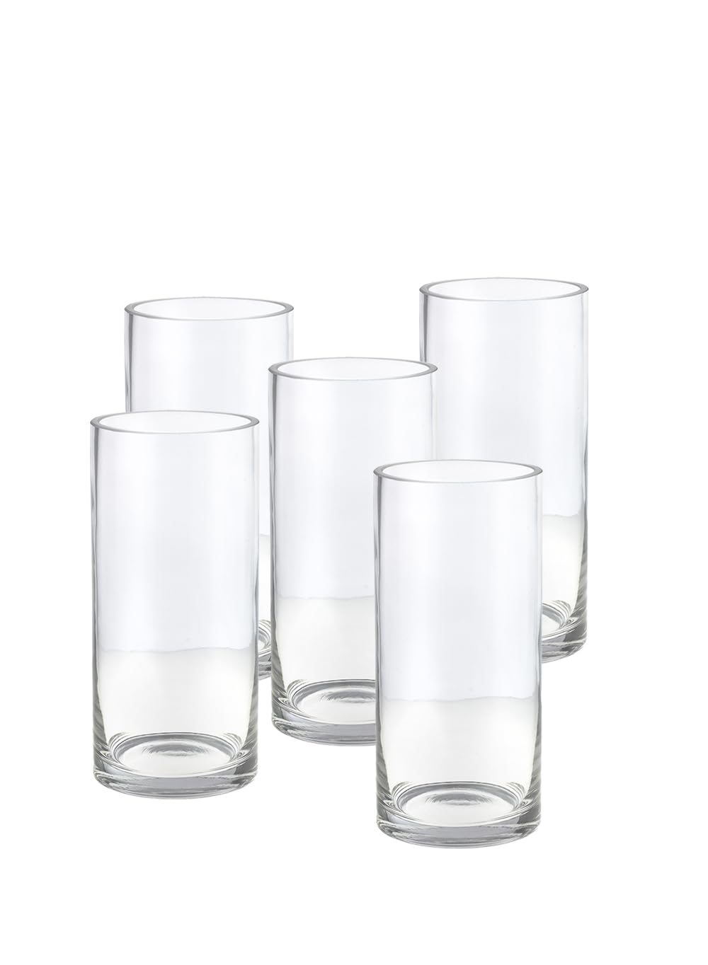 Serene Spaces Living Set of 12 Classic Clear Glass Cylinder Vases - 6