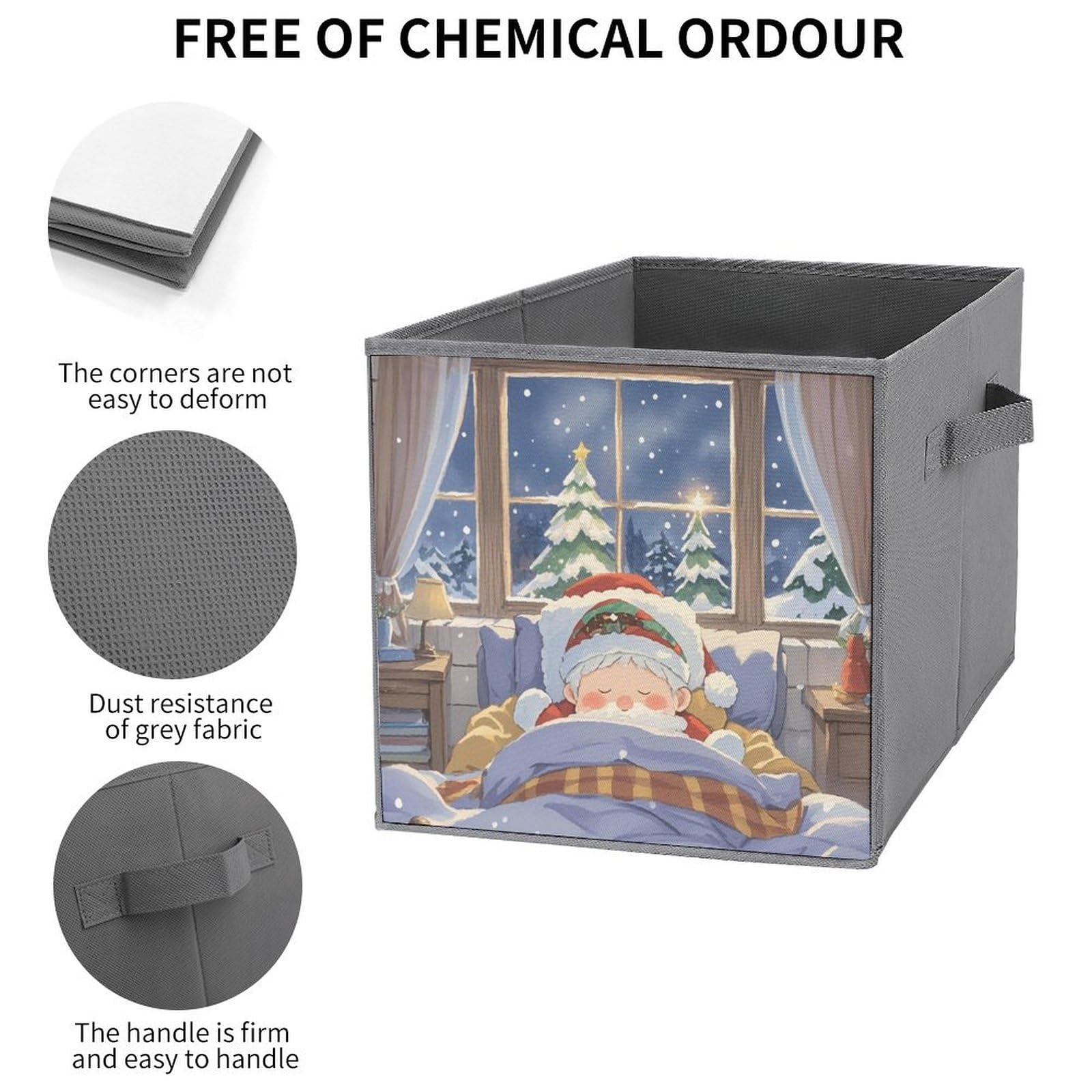 2PCS Foldable Storage Bins - Large Capacity Storage Boxes for Playroom, Office & Home Organization