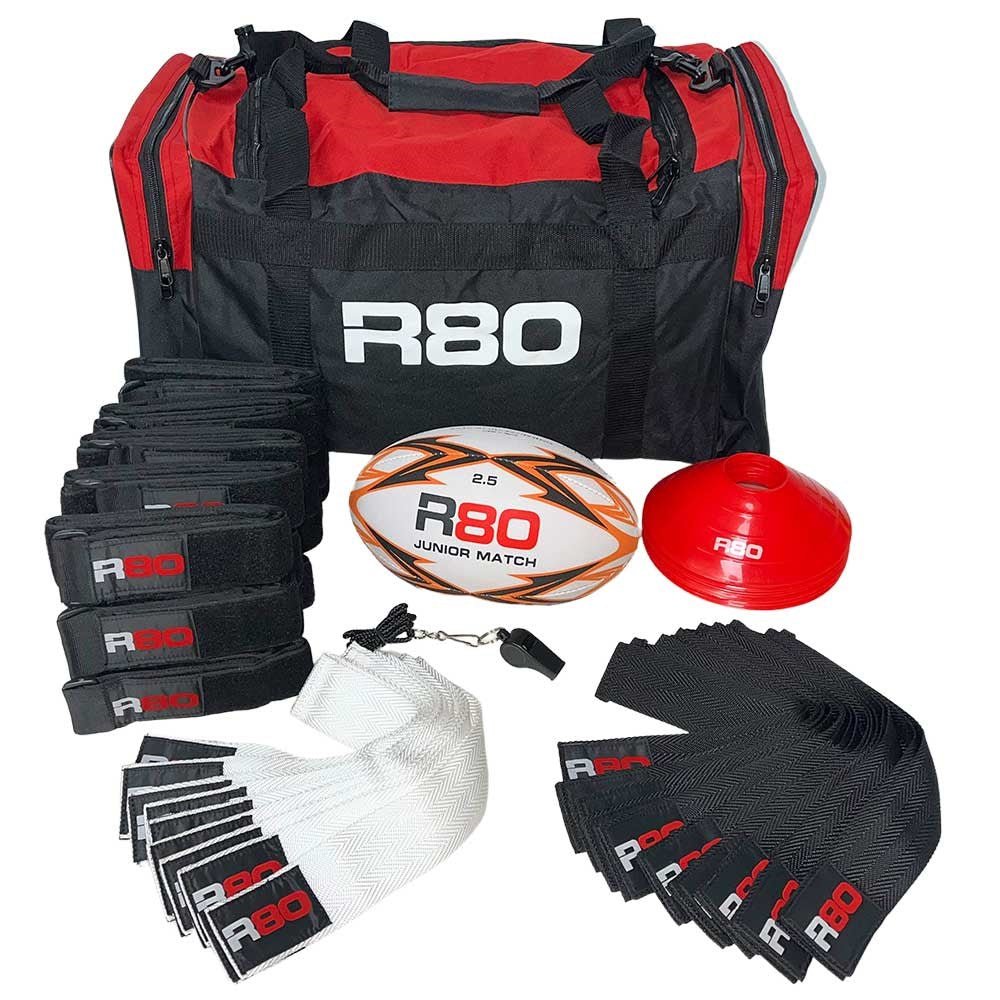 R80 Junior Rippa Rugby Game Sets for 15 Player Teams - Perfect for Youth Rugby Training, School Sports & Team Building Activities